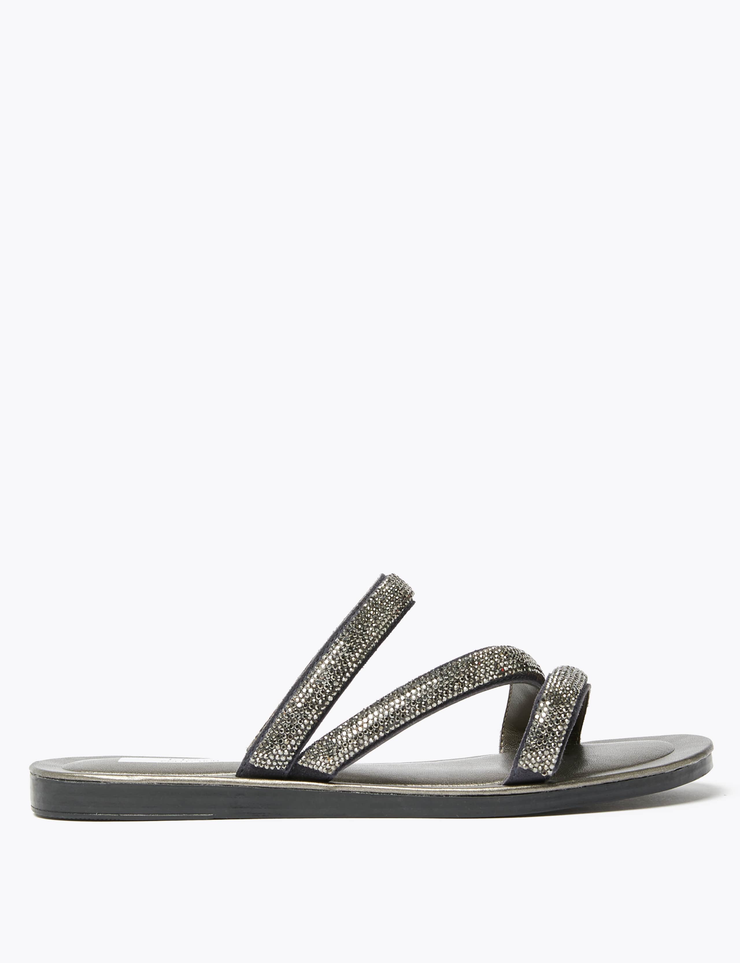 Embellished Strappy Flat Mules 2 of 5