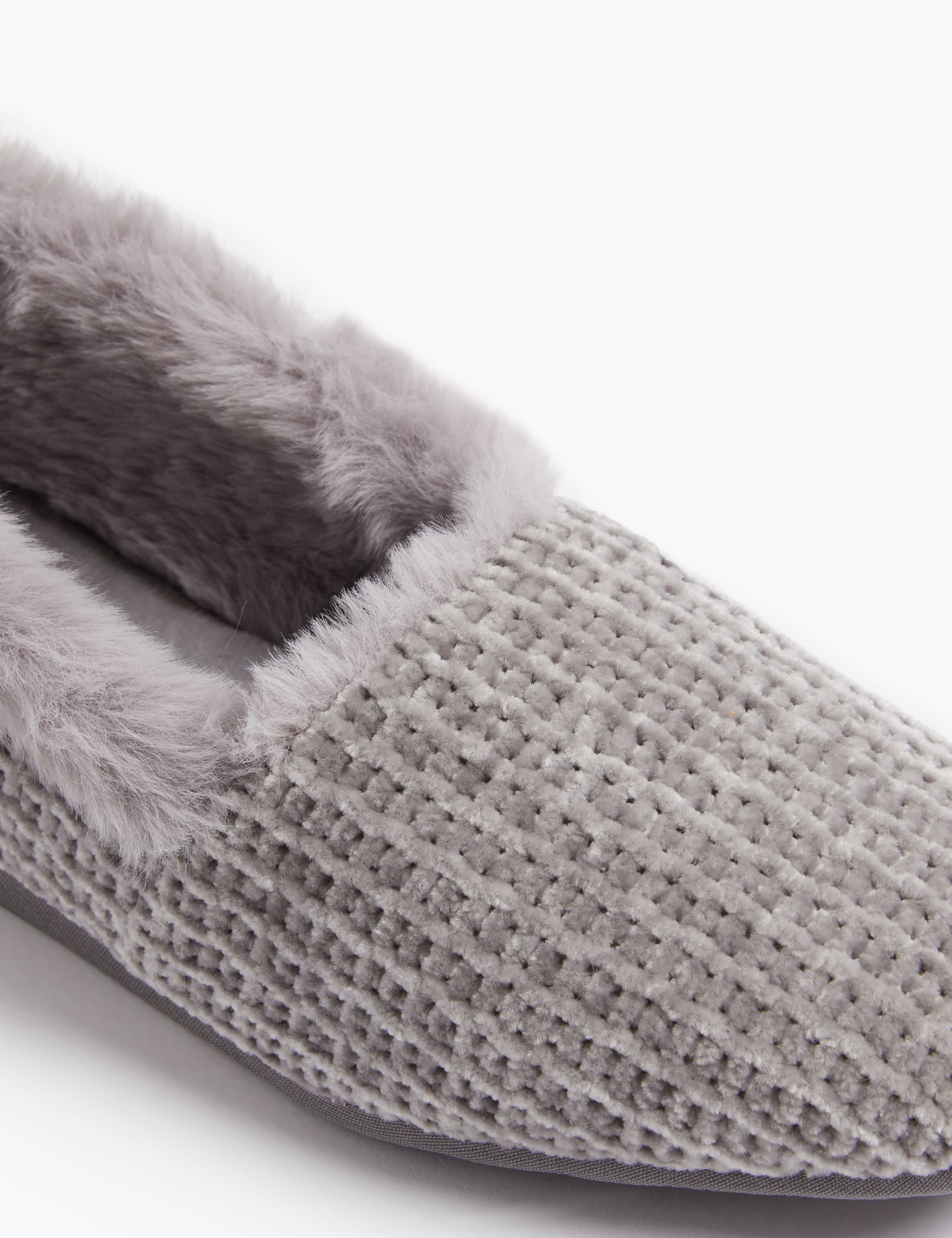 Chenille Square Toe Ballerina Slippers 3 of 4