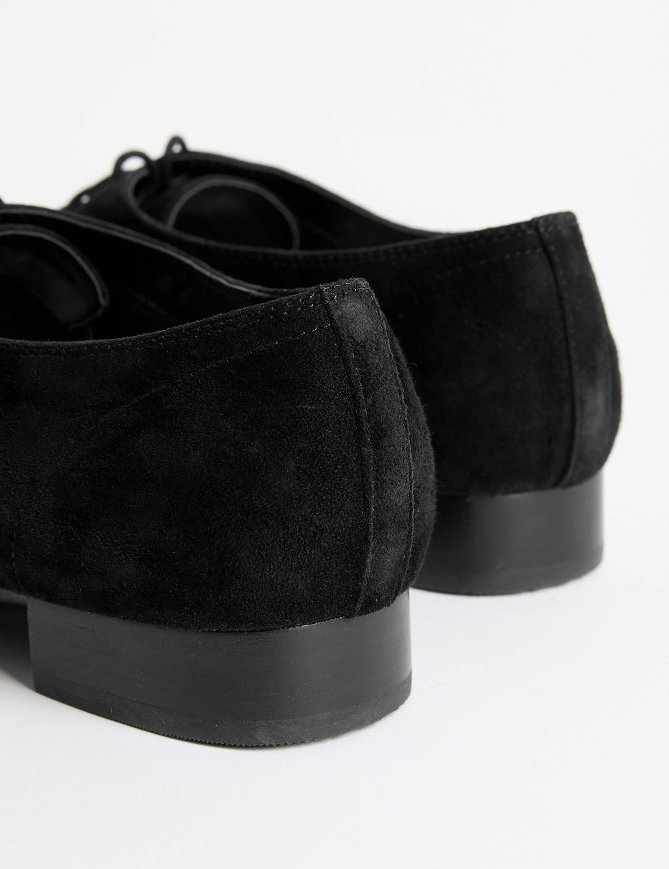 Suede Lace Up Block Heel Shoes 3 of 3