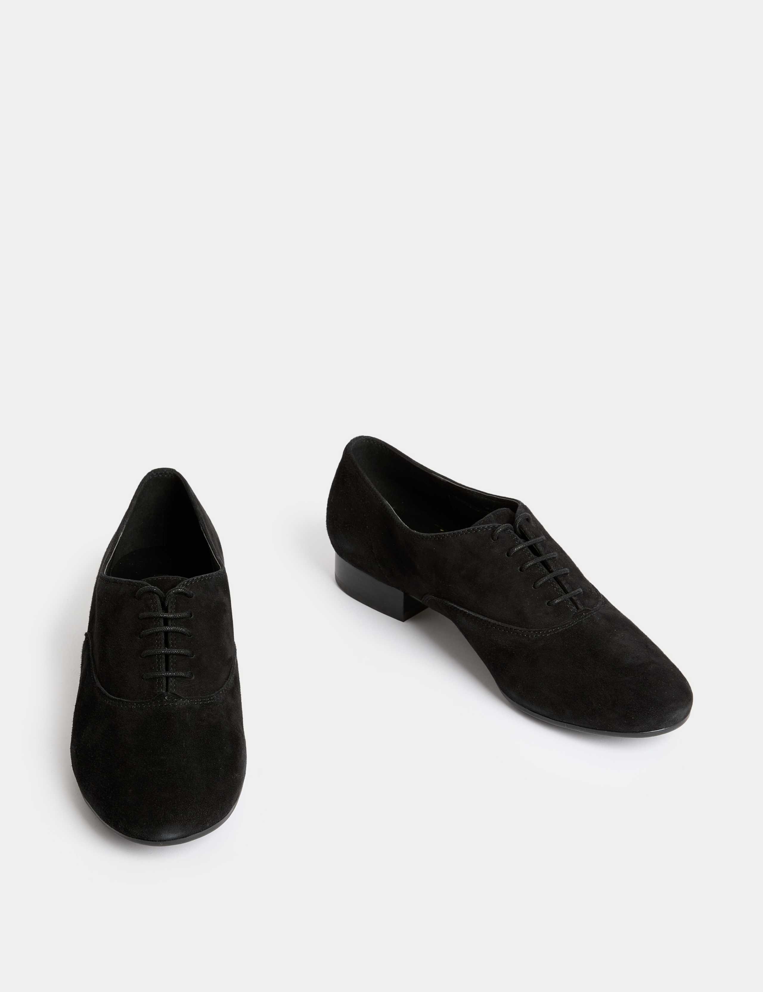 Suede Lace Up Block Heel Shoes 2 of 3