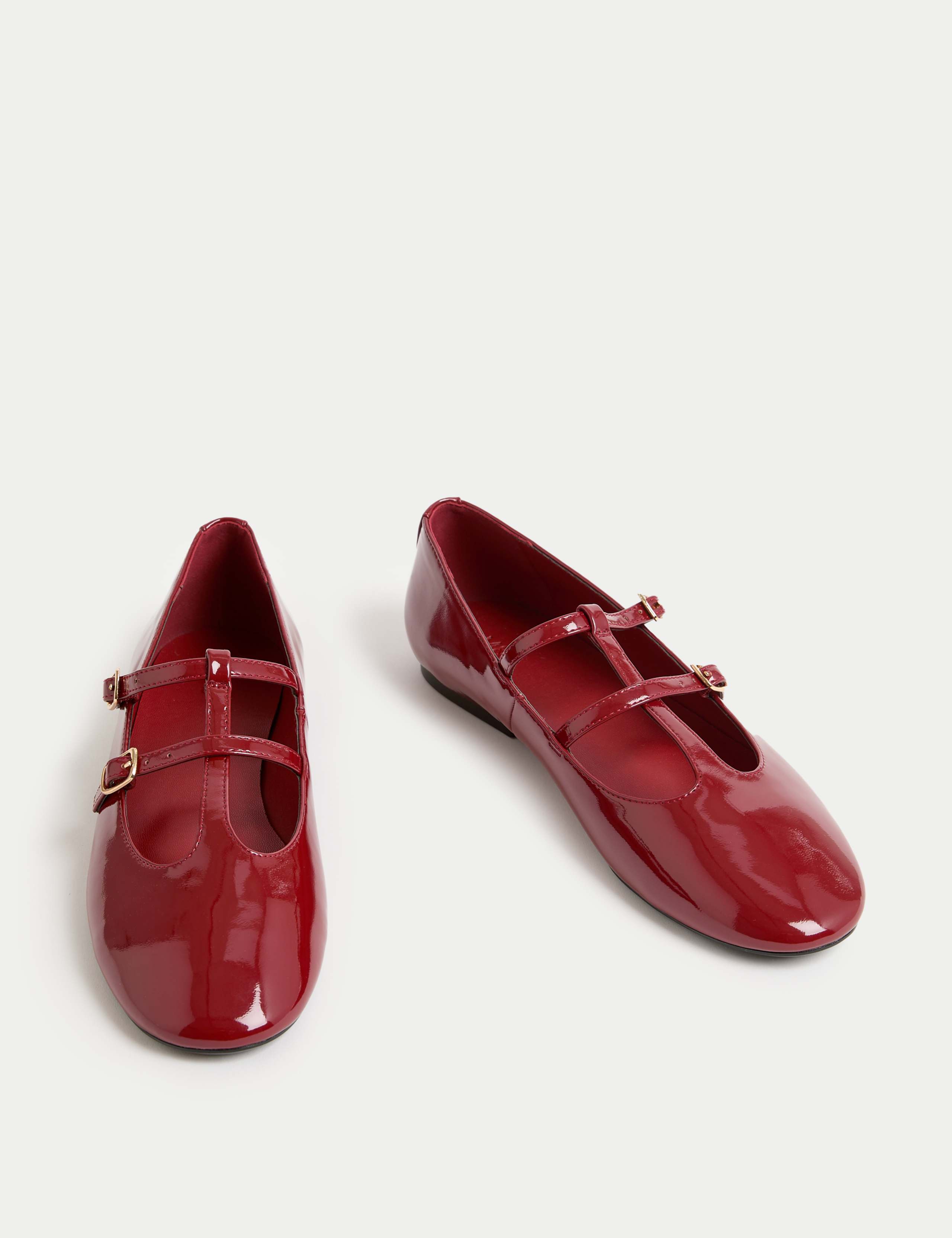 Patent Strappy Flat Mary Jane Ballet Pumps 2 of 2