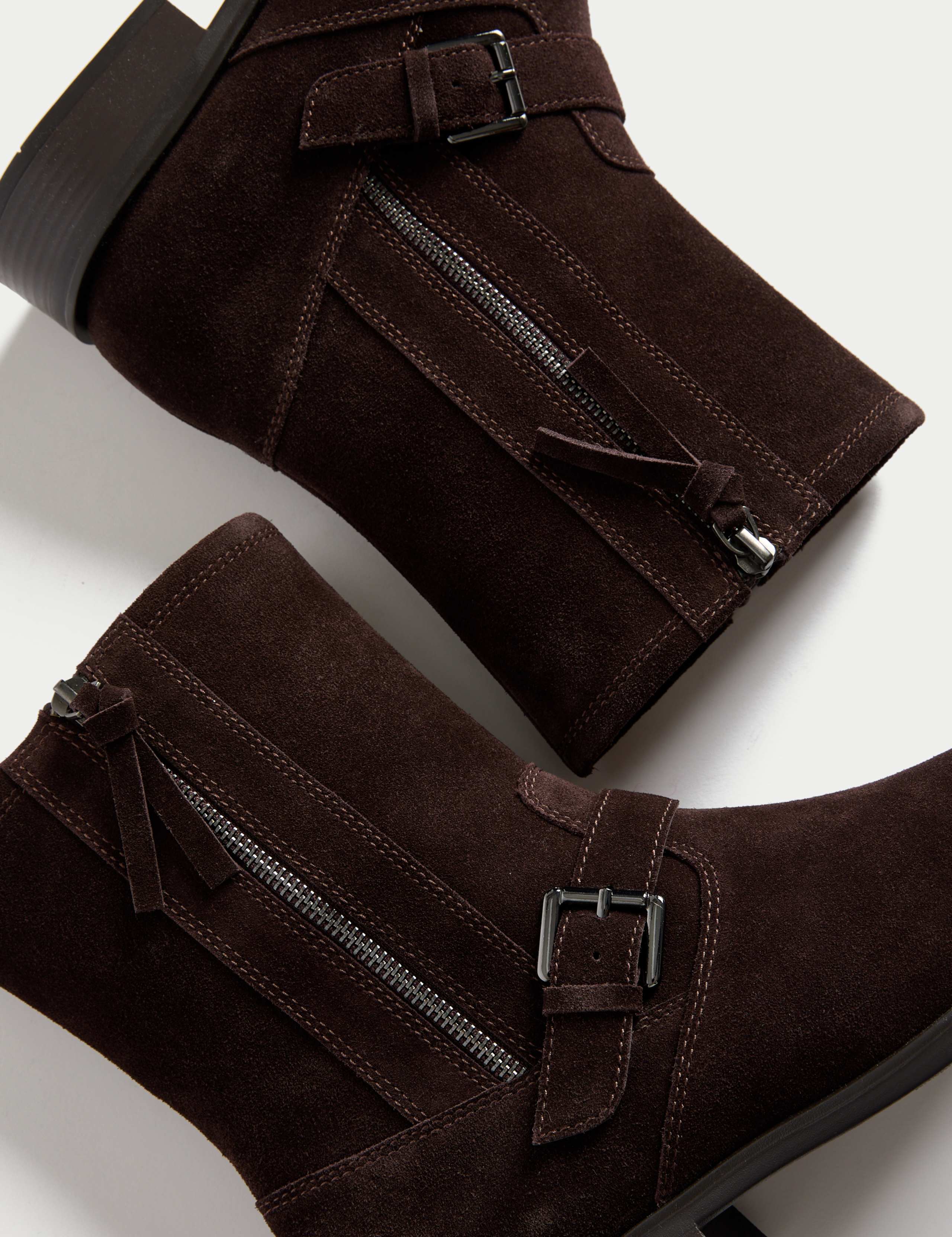 Suede Buckle Ankle Boots 3 of 3