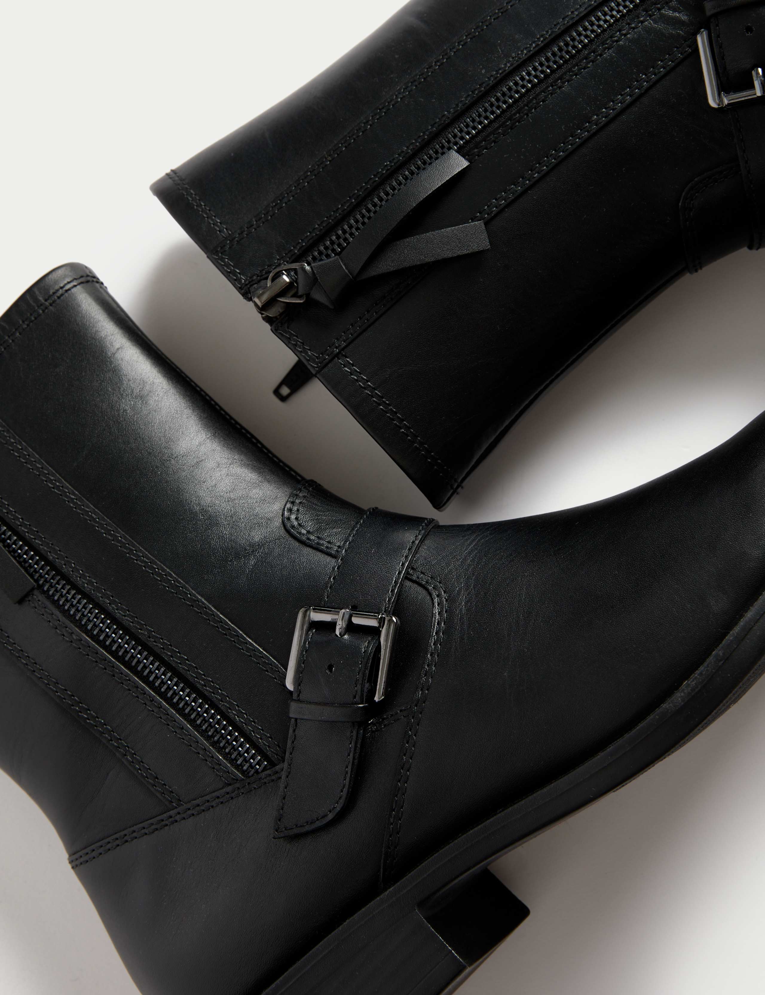 Leather Buckle Ankle Boots 3 of 3