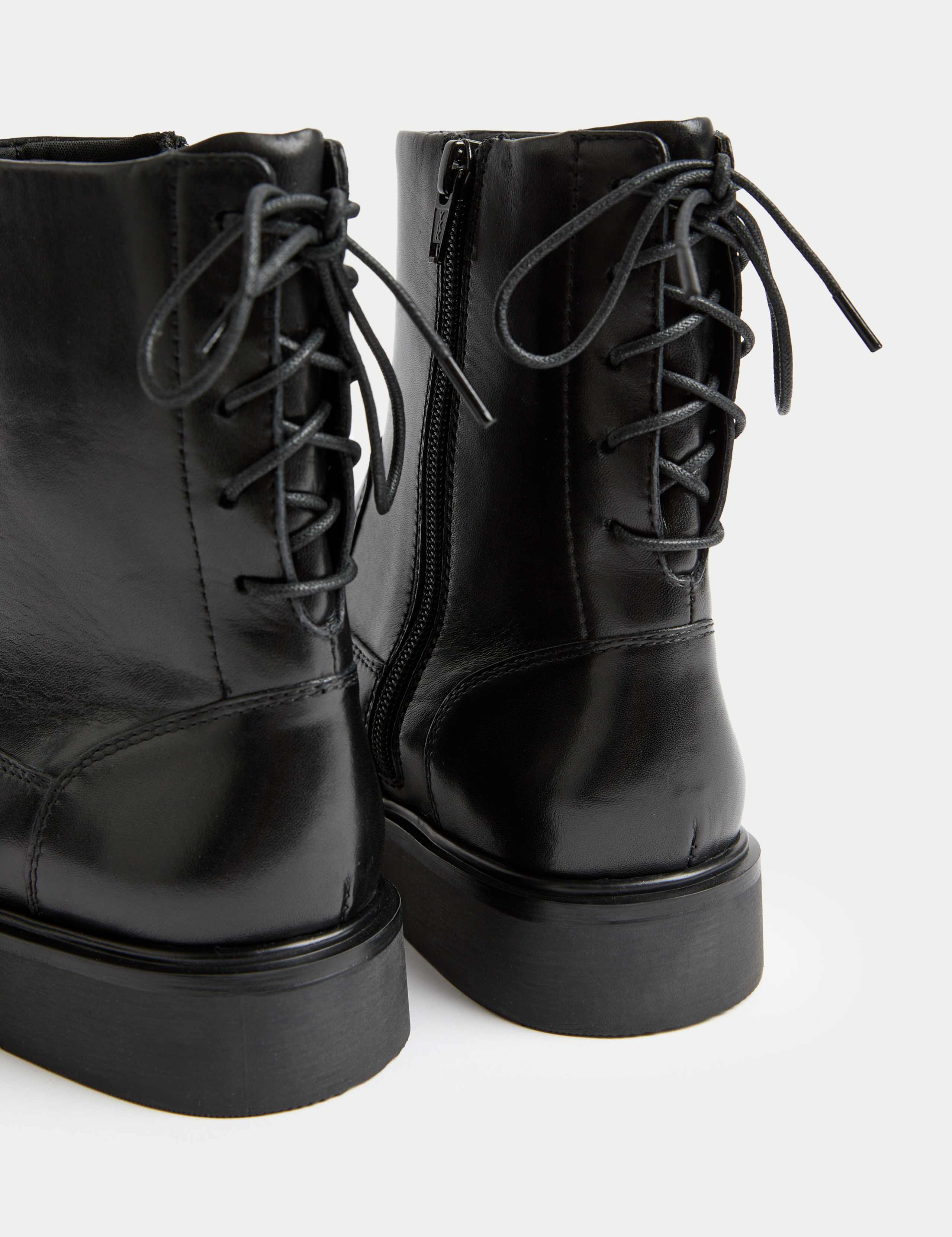 Leather Block Heel Ankle Boots 3 of 3