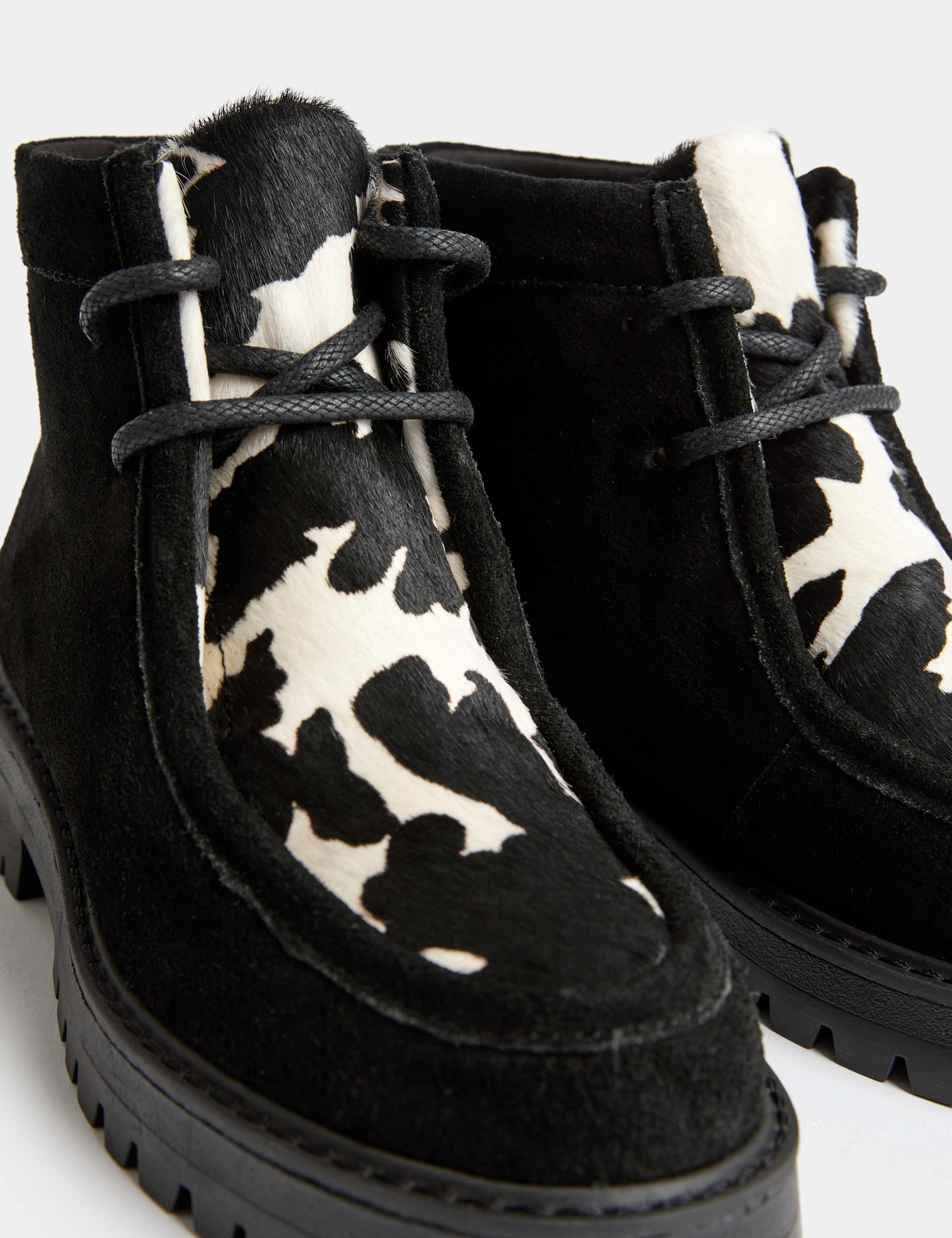 Suede Block Heel Ankle Boots 3 of 3