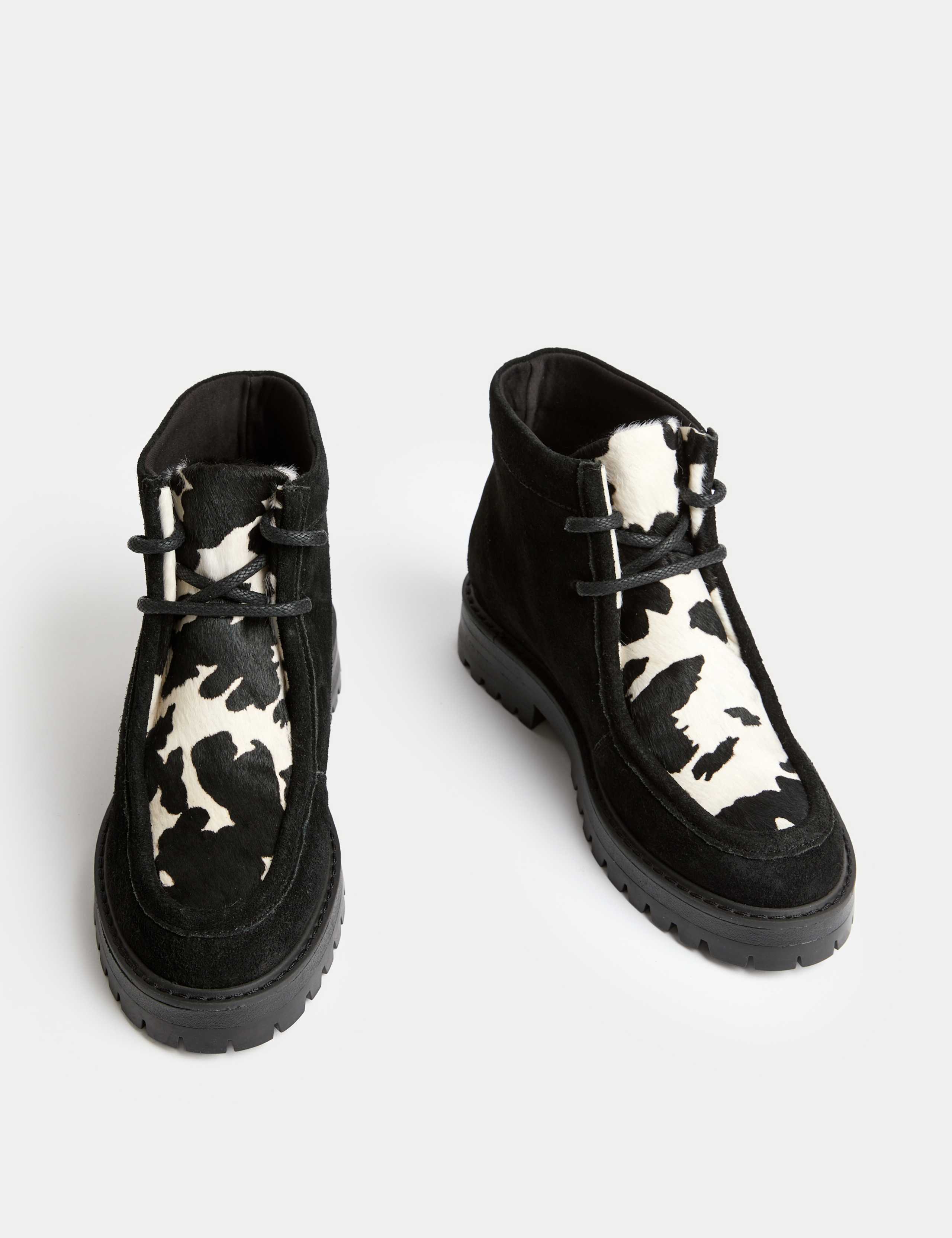 Suede Block Heel Ankle Boots 2 of 3