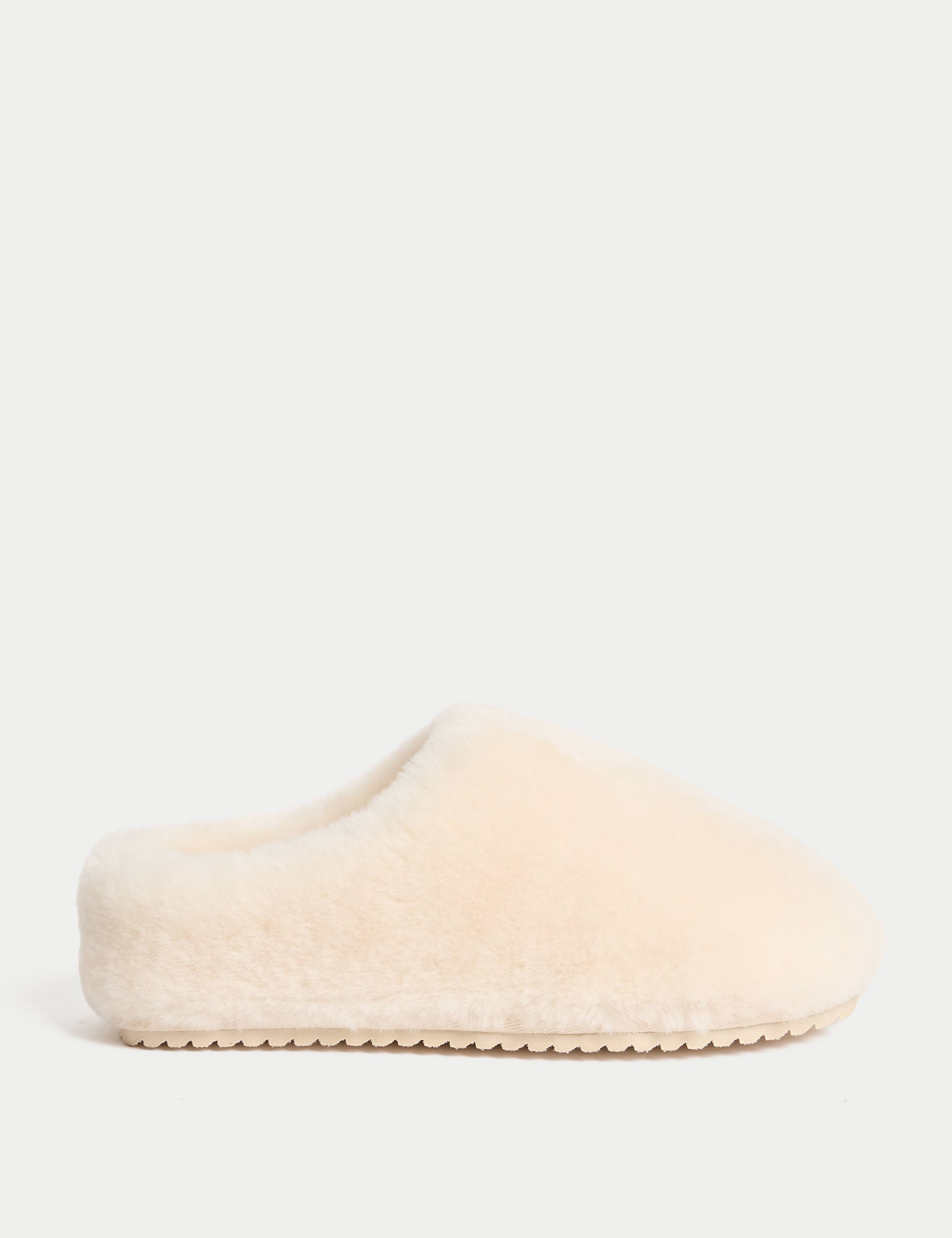 Leather Shearling Mule Slippers 1 of 3
