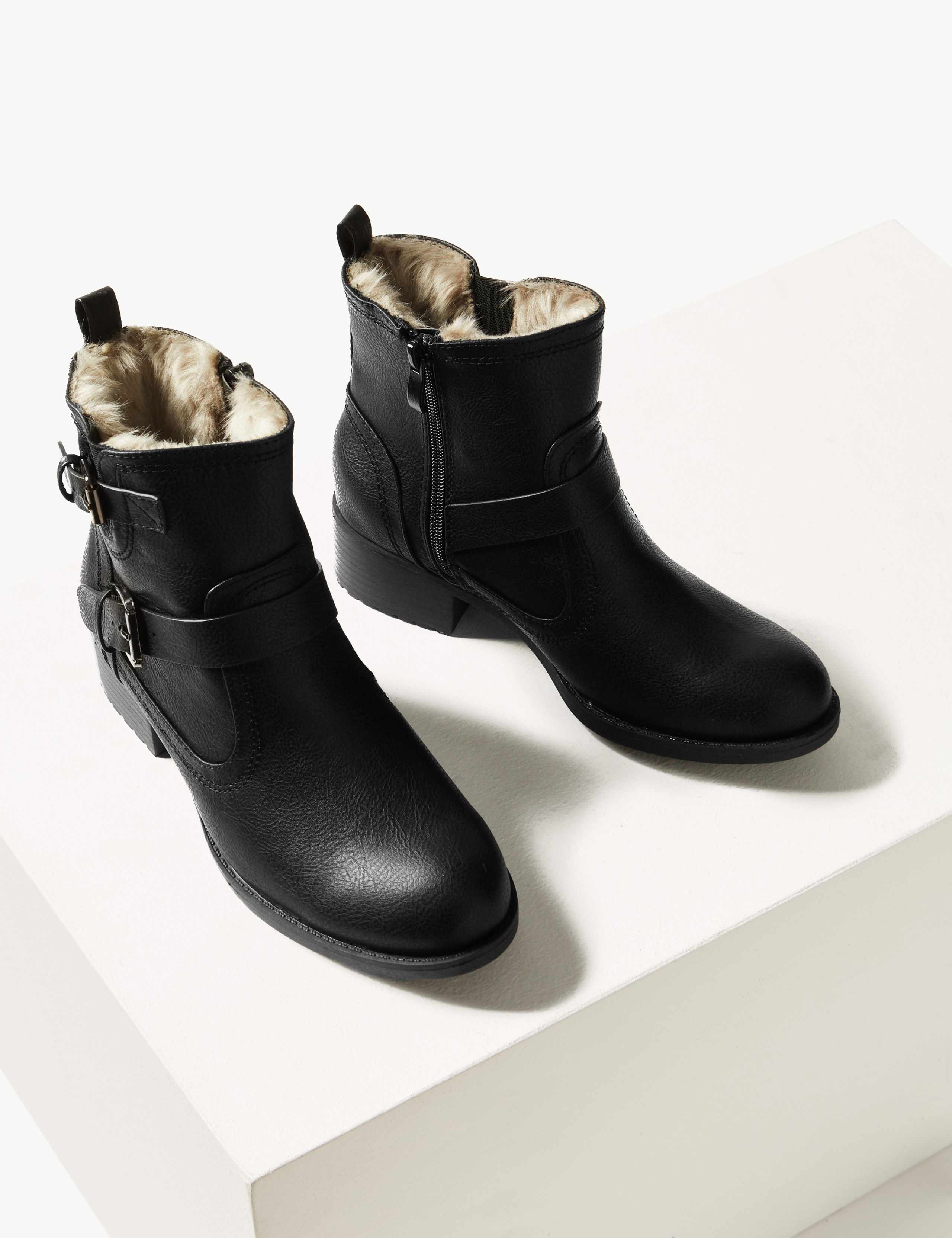 Biker Block Heel Ankle Boots 3 of 6