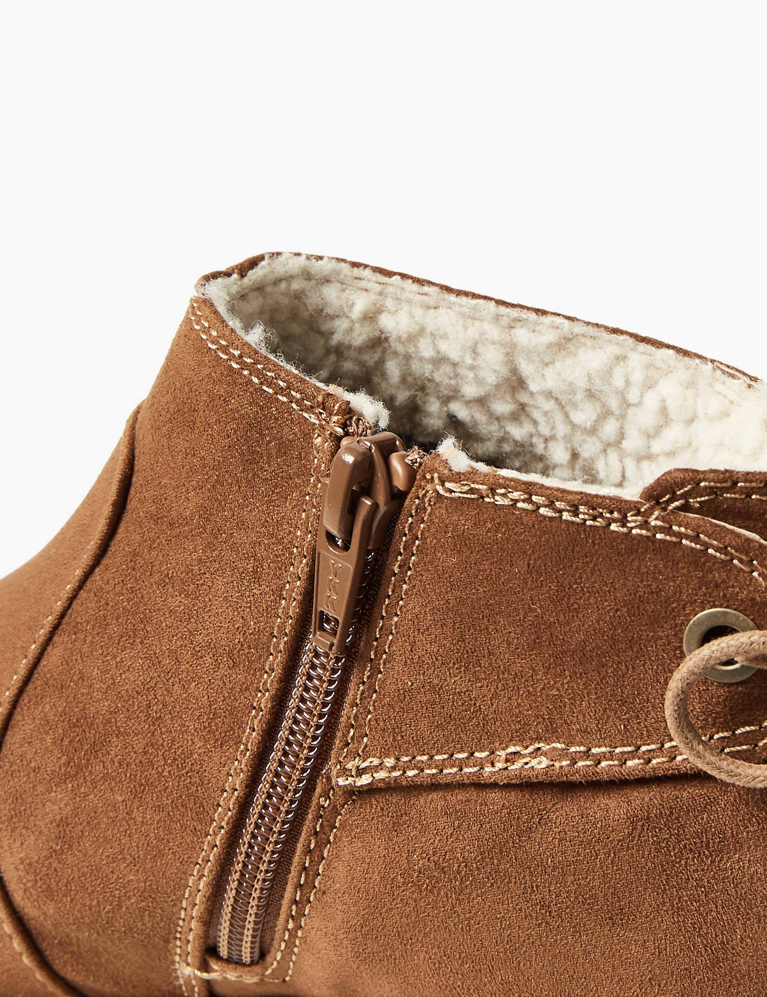 Suede Biker Block Heel Ankle Boots 4 of 6