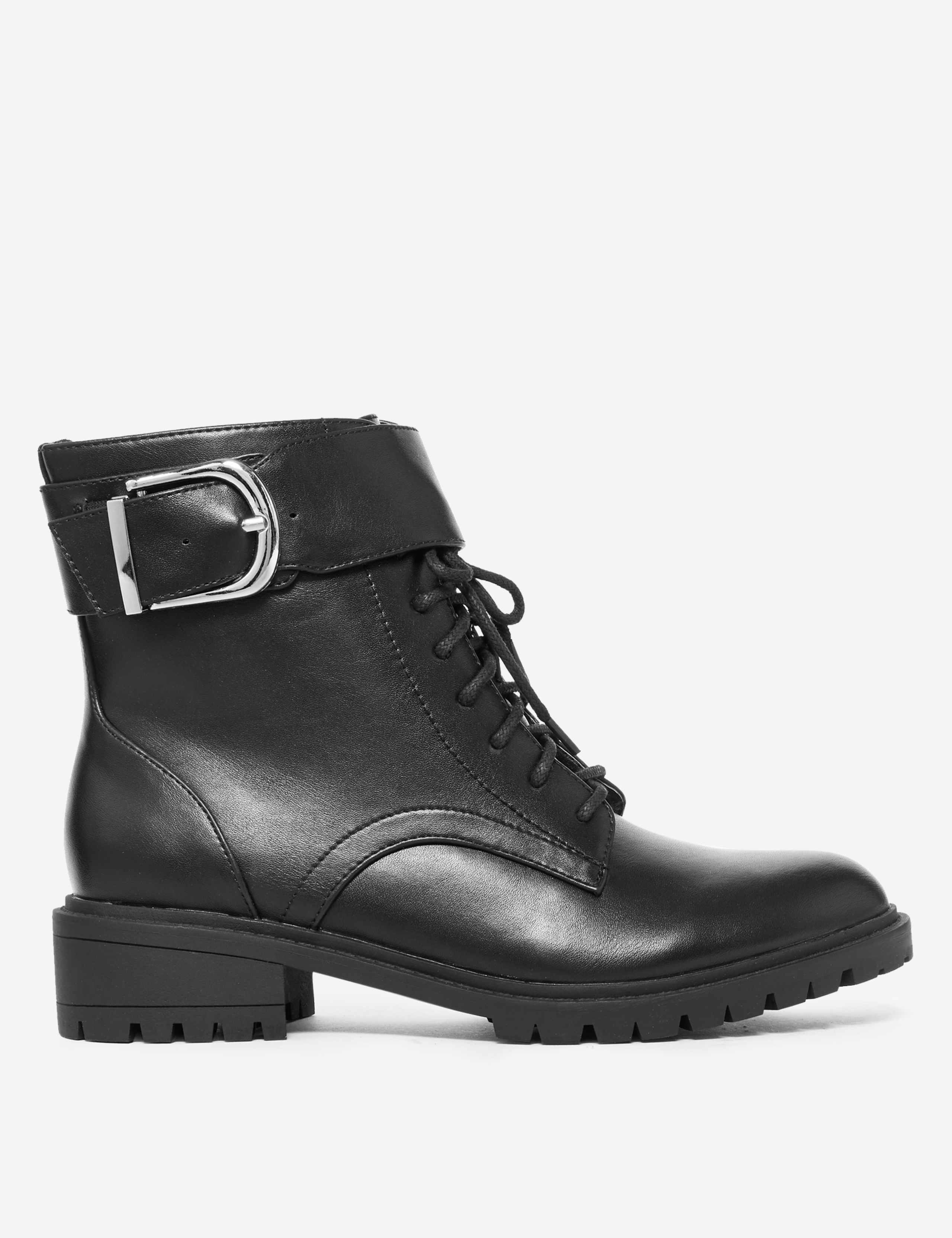 Hiker Side Buckle Block Heel Ankle Boots 2 of 5