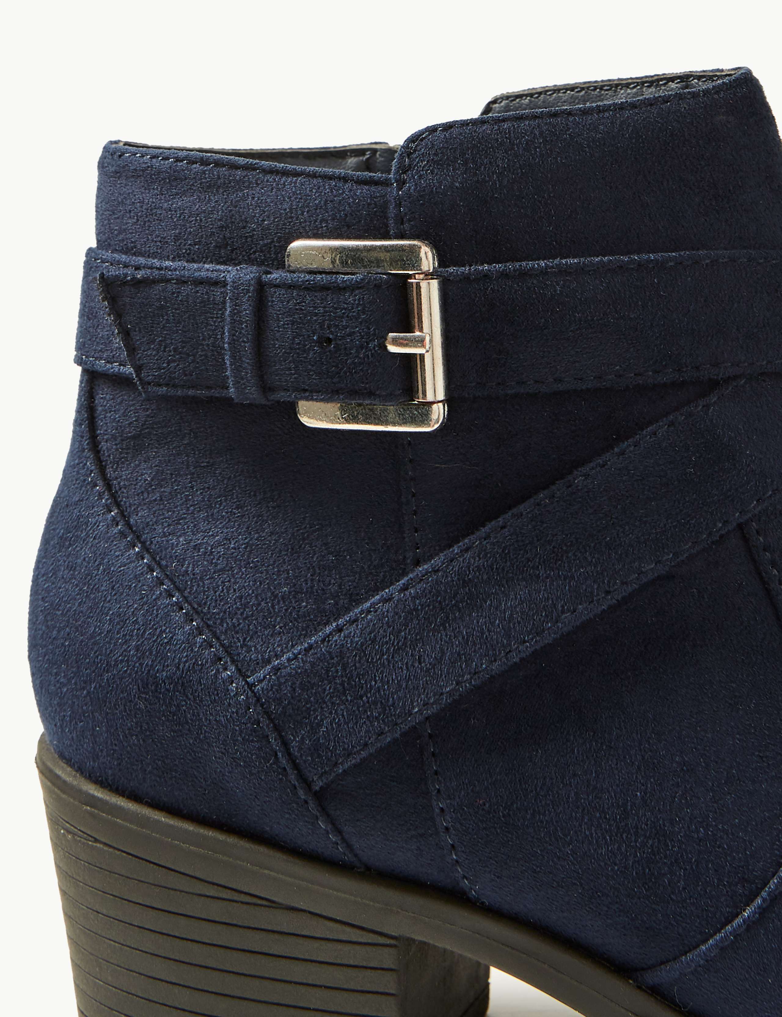 Buckle Block Heel Ankle Boots 4 of 6
