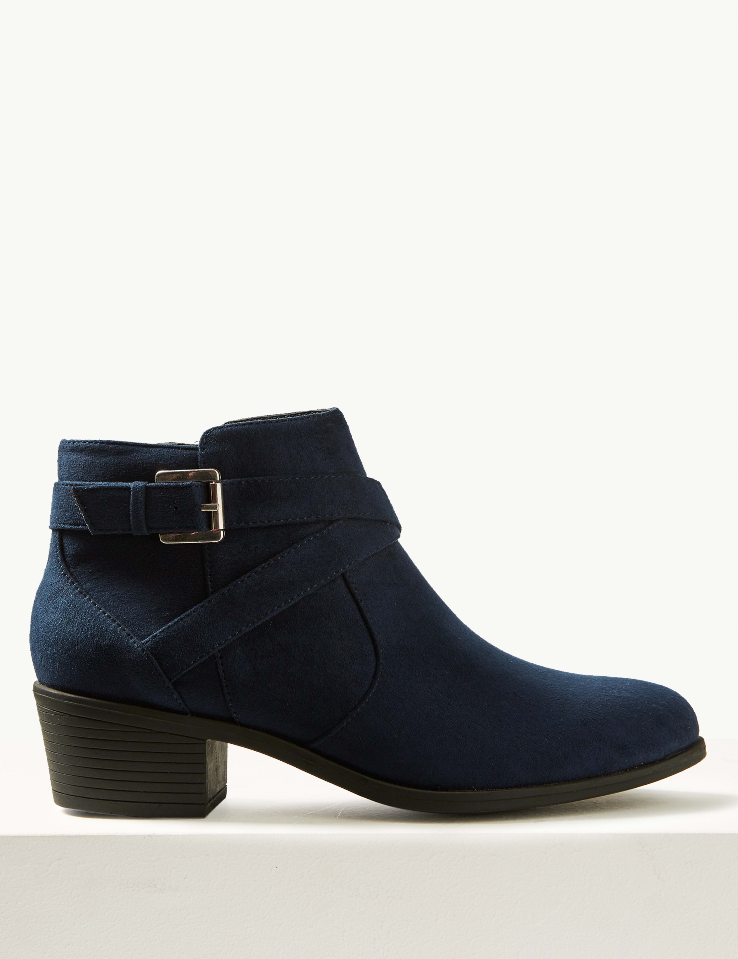 Buckle Block Heel Ankle Boots 2 of 6