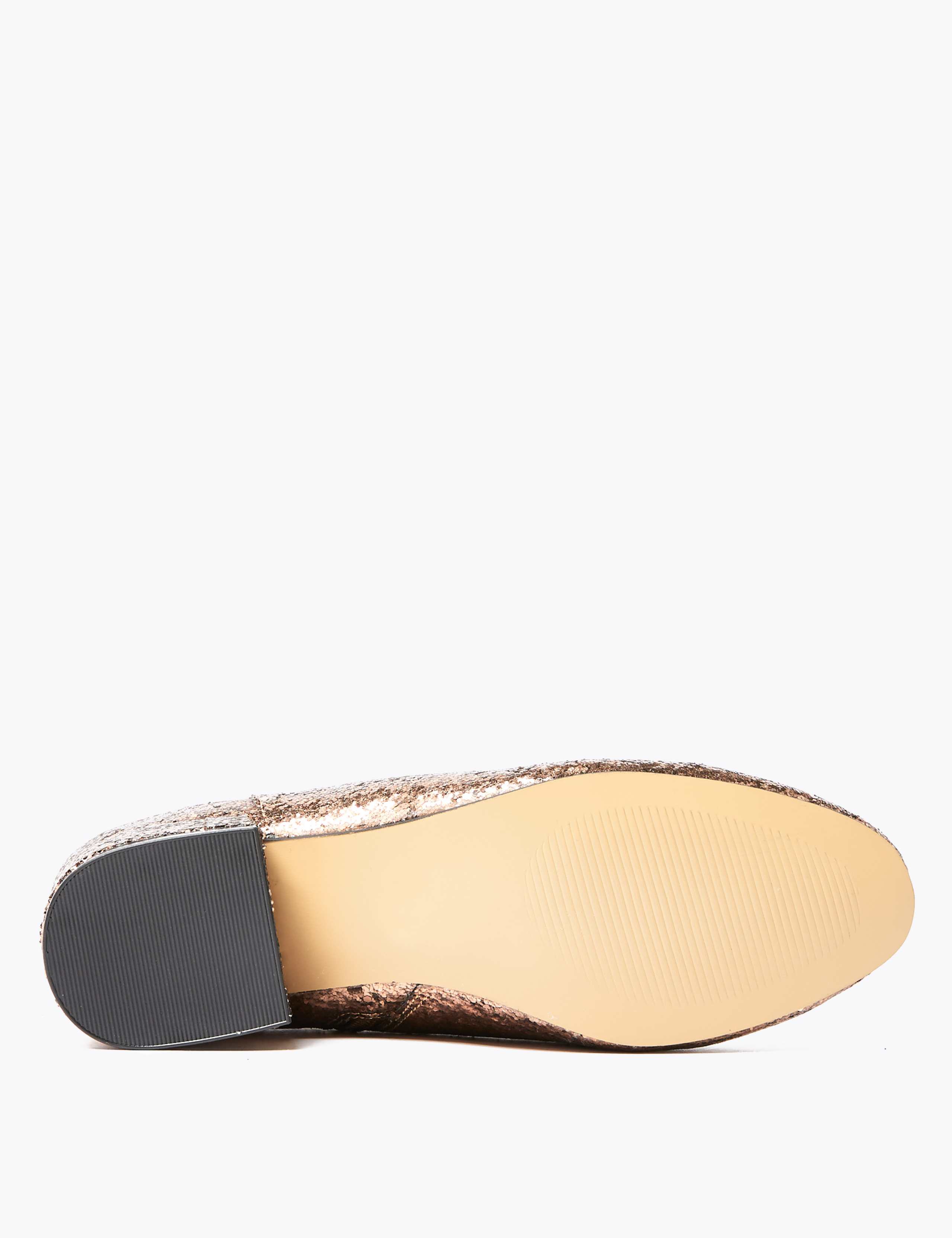 Glitter Low Block Heel Ankle Boots 5 of 5