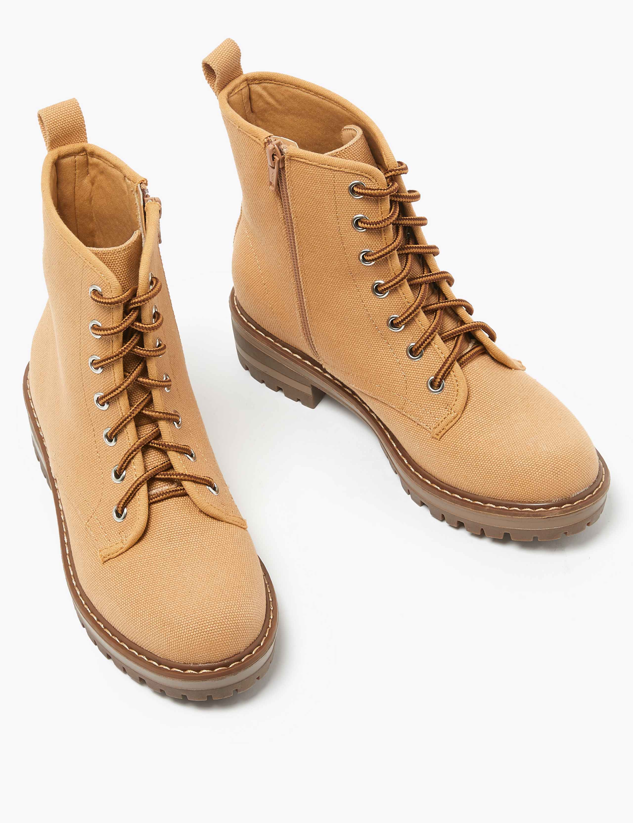 Lace Up Hiker Ankle Boots 3 of 5
