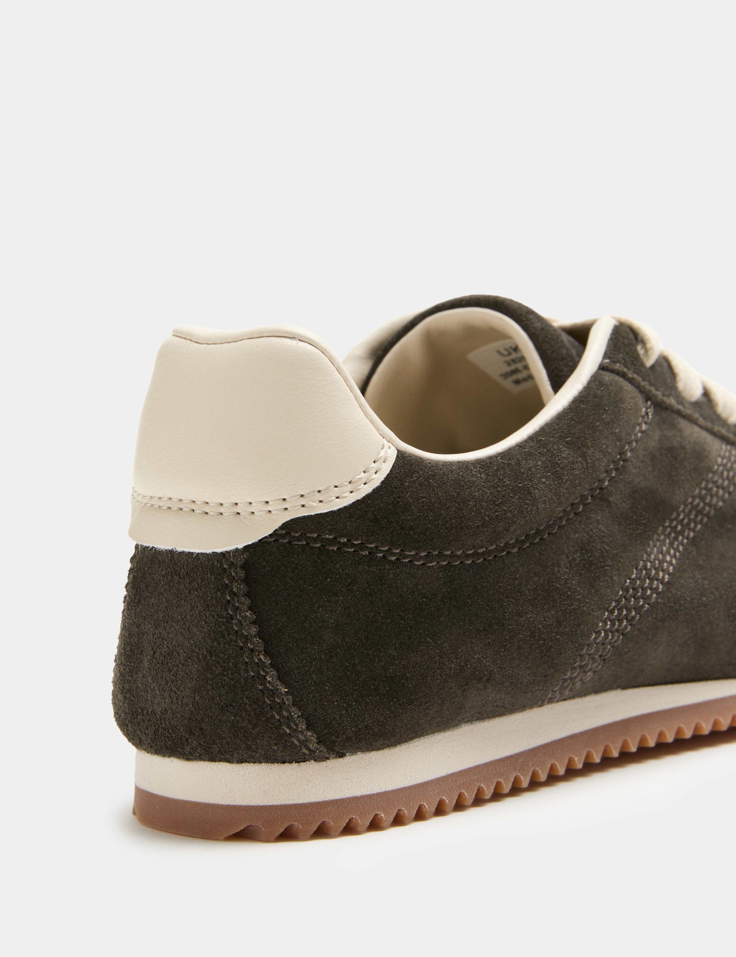 Suede Slim Lace Up Trainers 3 of 3