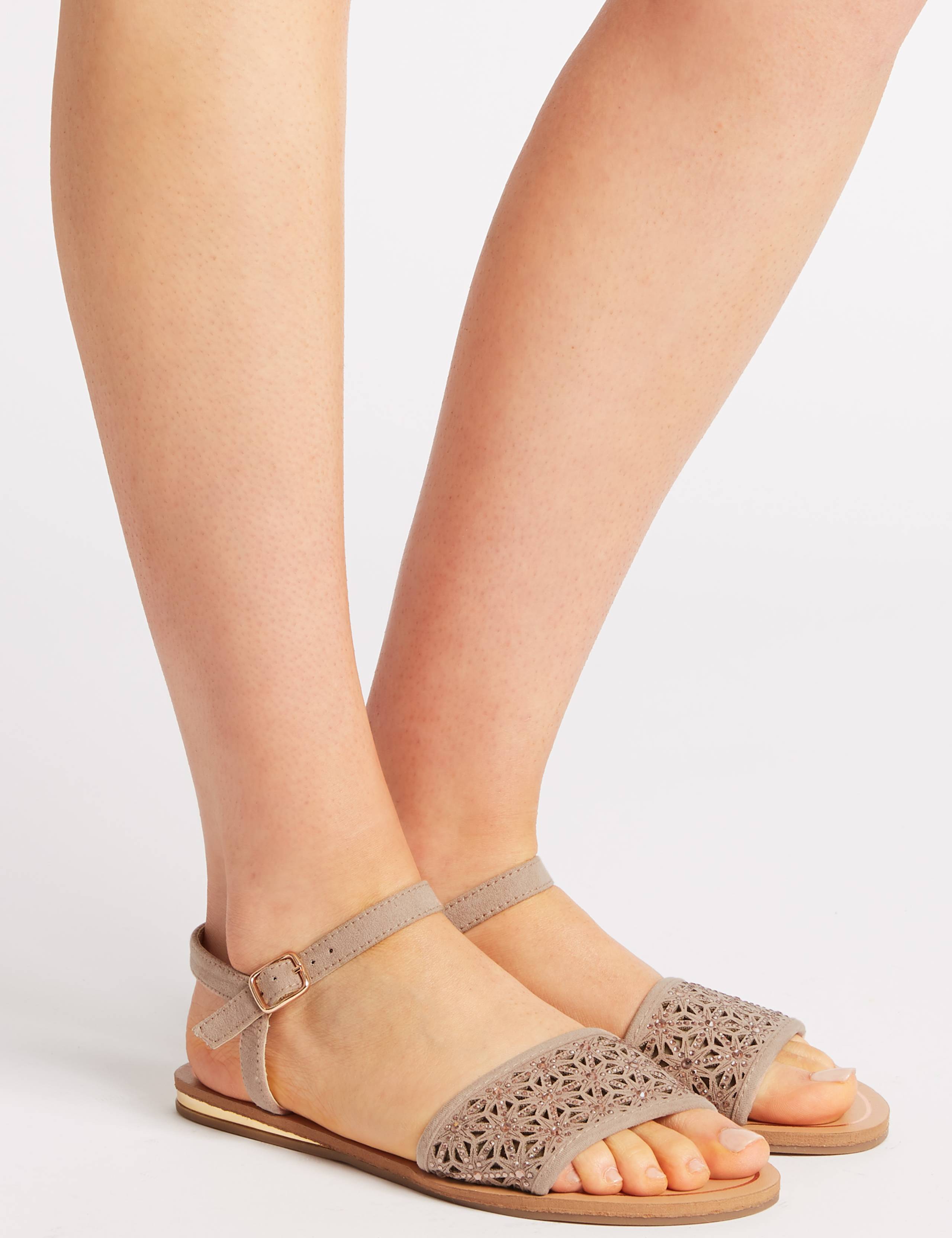 Sparkle Laser Cut Sandals 1 of 6