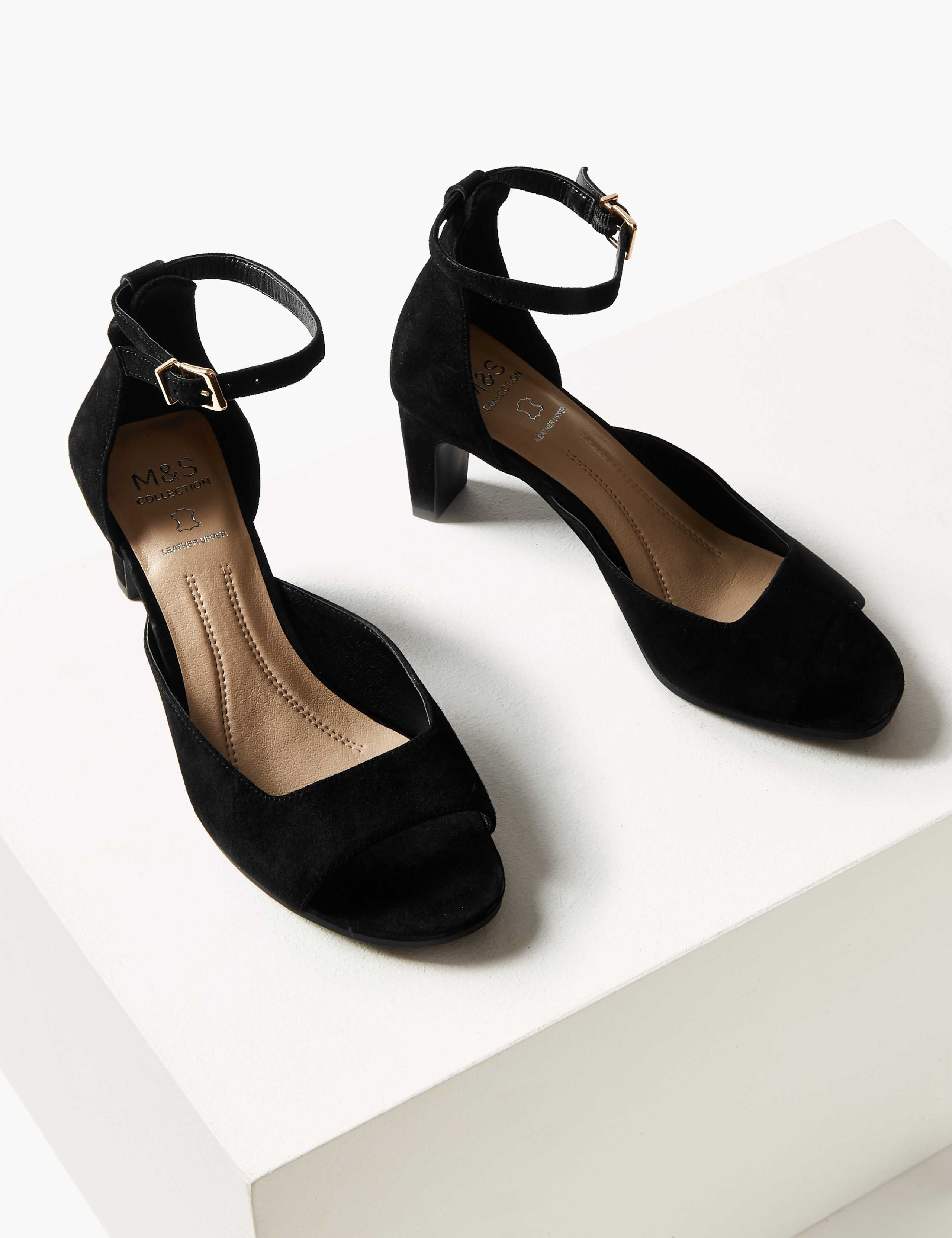 Suede Ankle Strap Sandals 2 of 4