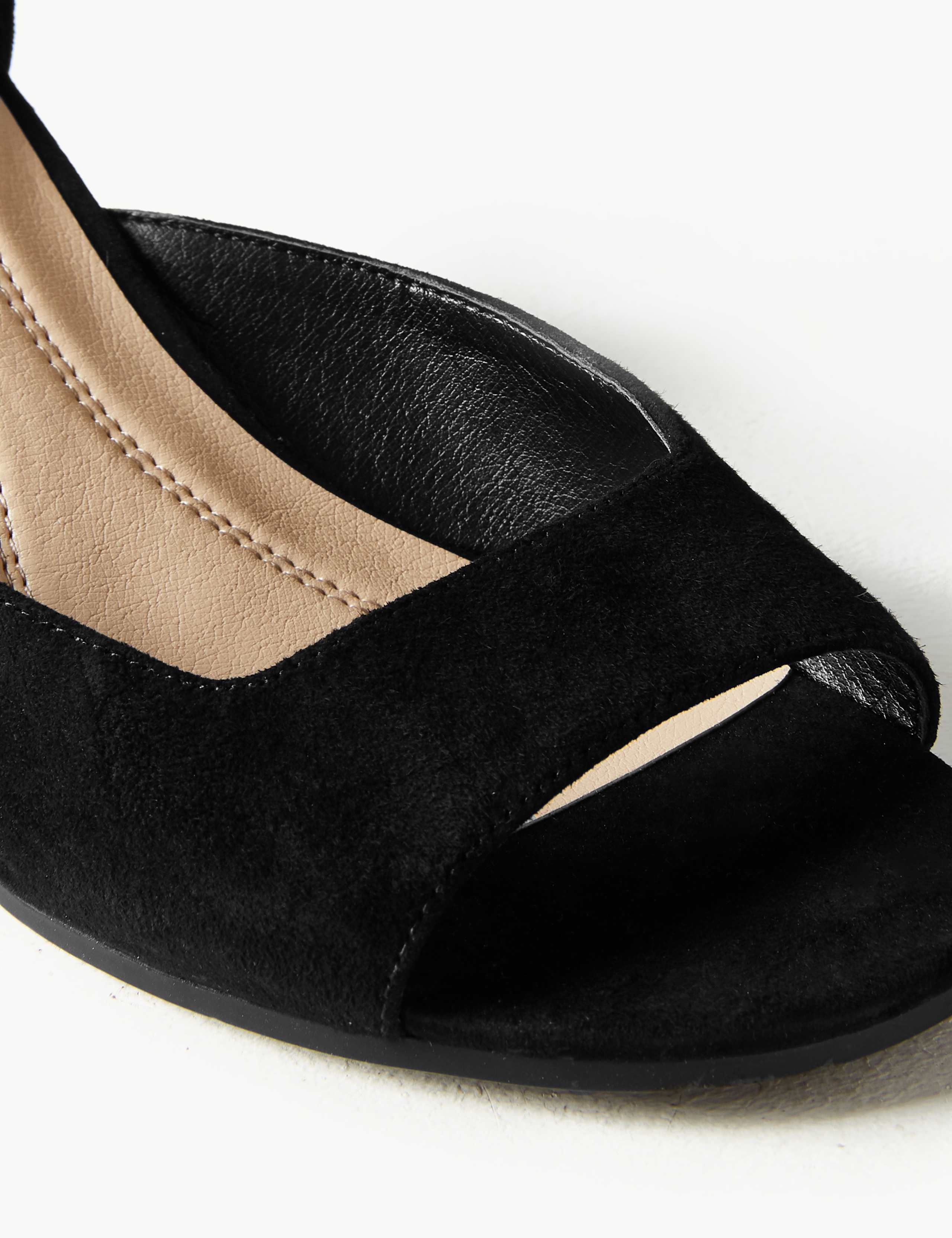 Suede Ankle Strap Sandals 3 of 4