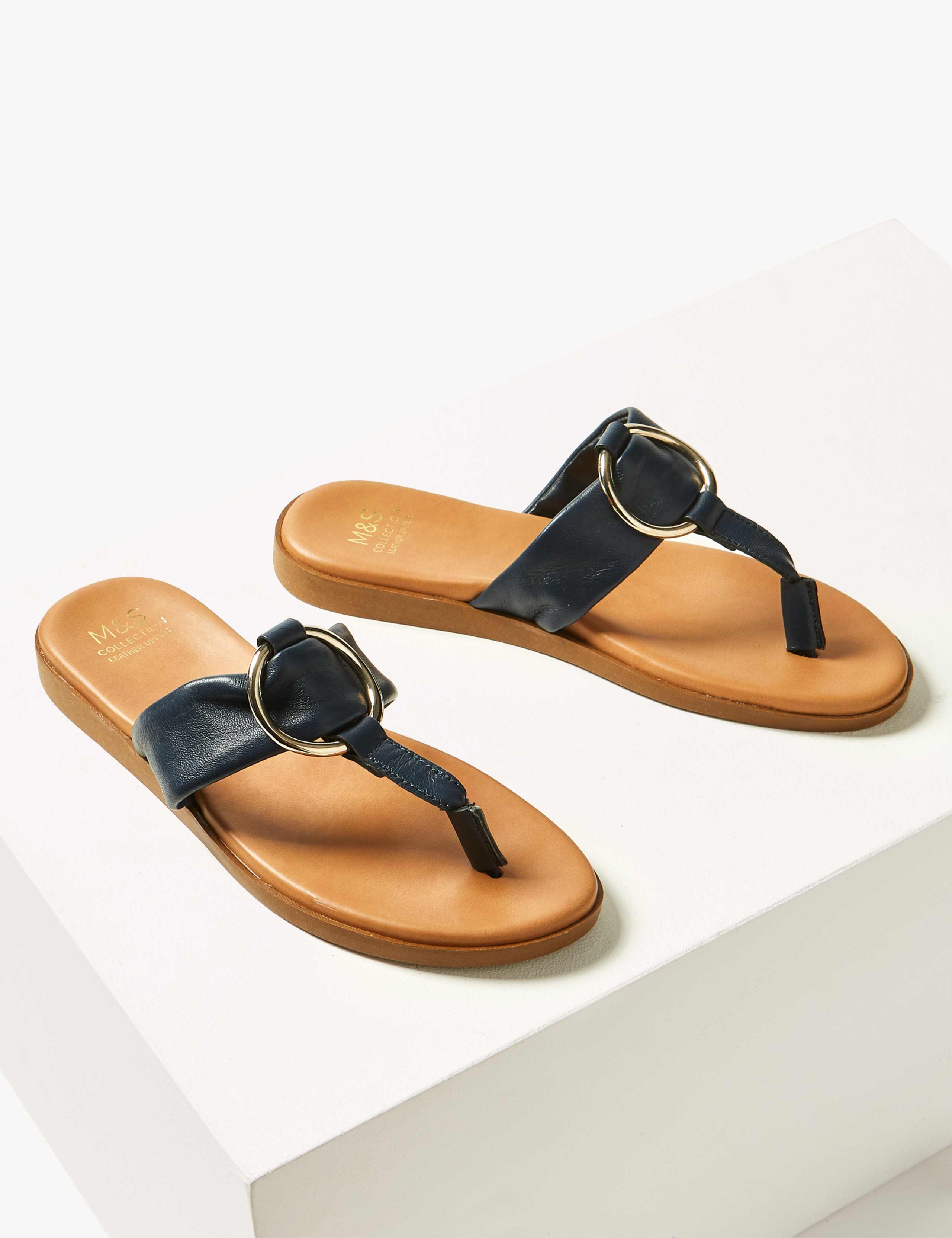 Leather Toe Thong Sandals 3 of 5