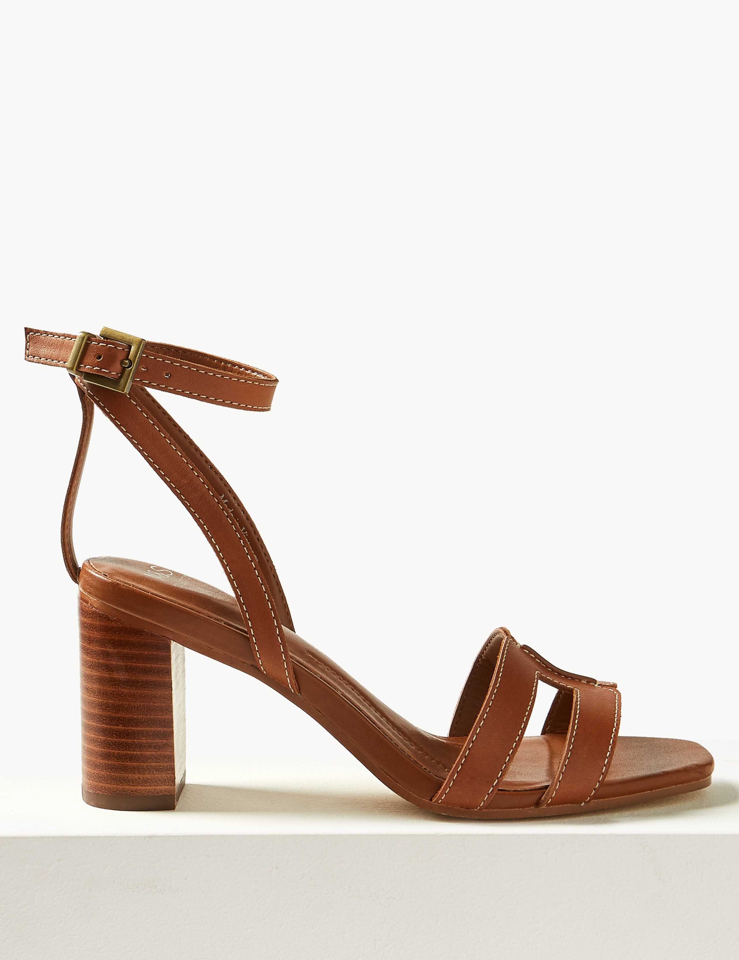Leather Ankle Strap Sandals 2 of 5
