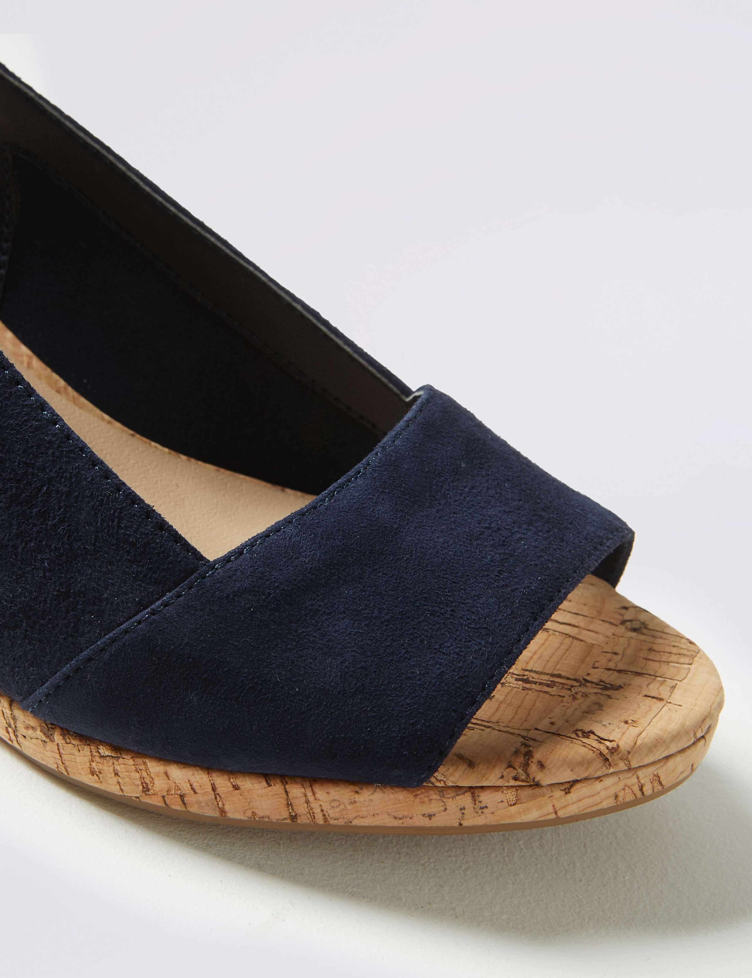 Suede Wedge Open Toe Sandals 4 of 5