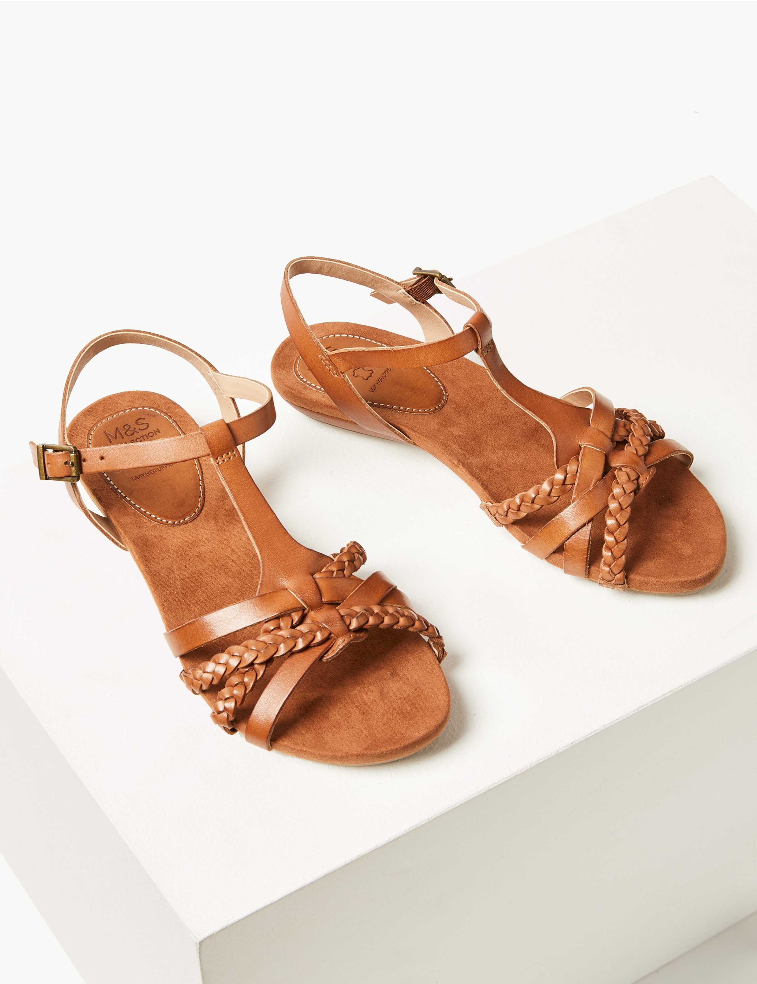 Leather Open Toe Gladiator Sandals 3 of 5