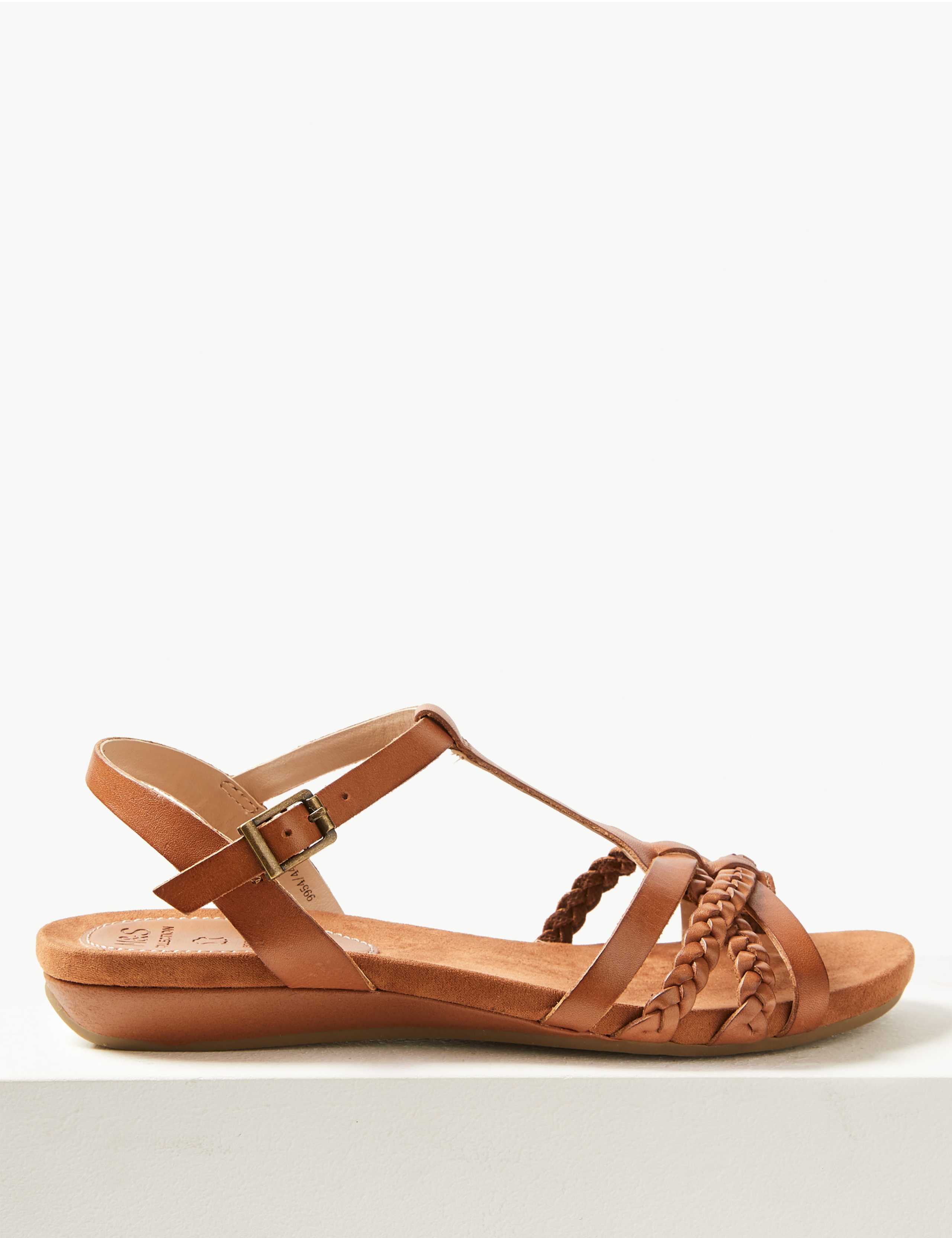 Leather Open Toe Gladiator Sandals 2 of 5