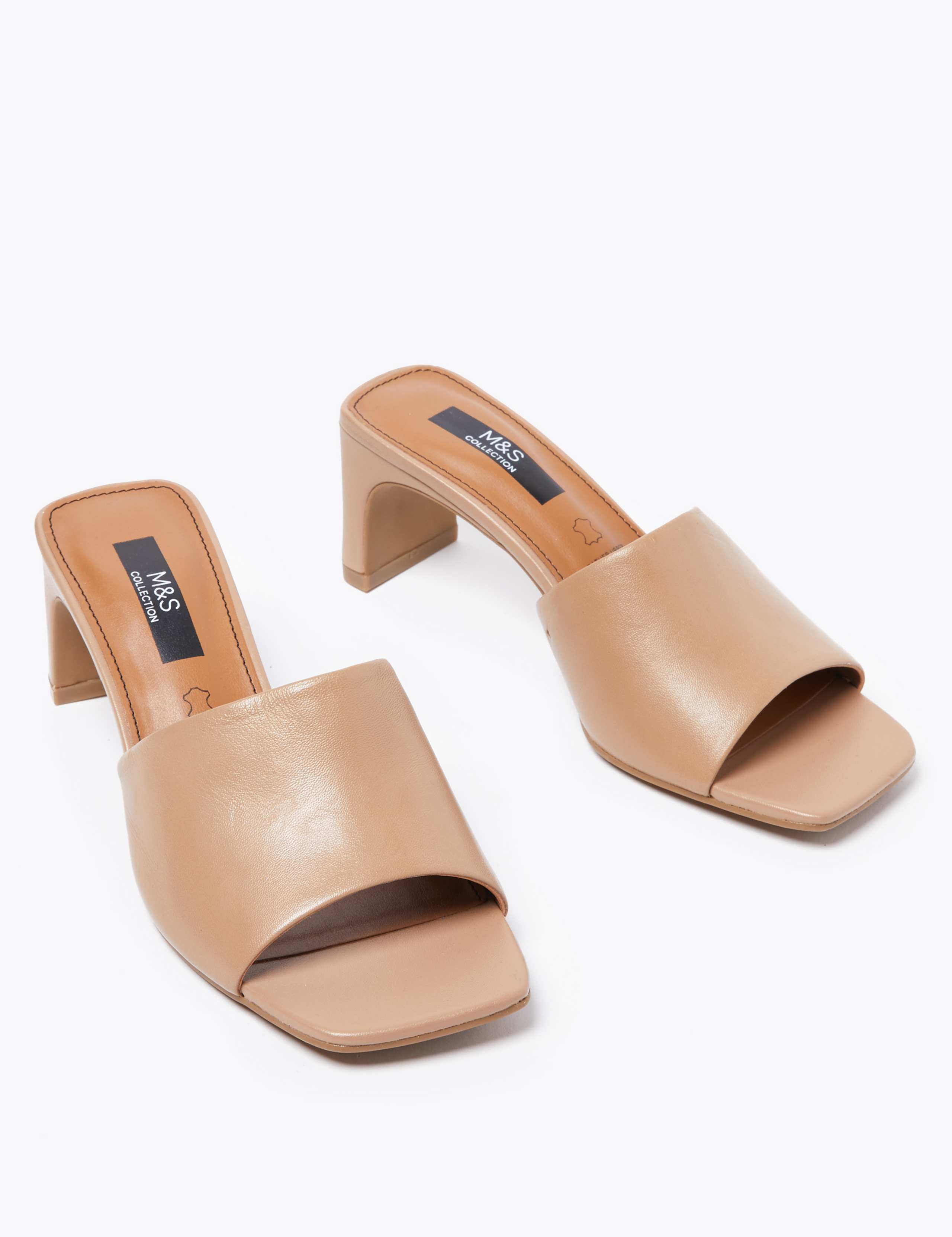 Leather Open Toe Mules 3 of 5
