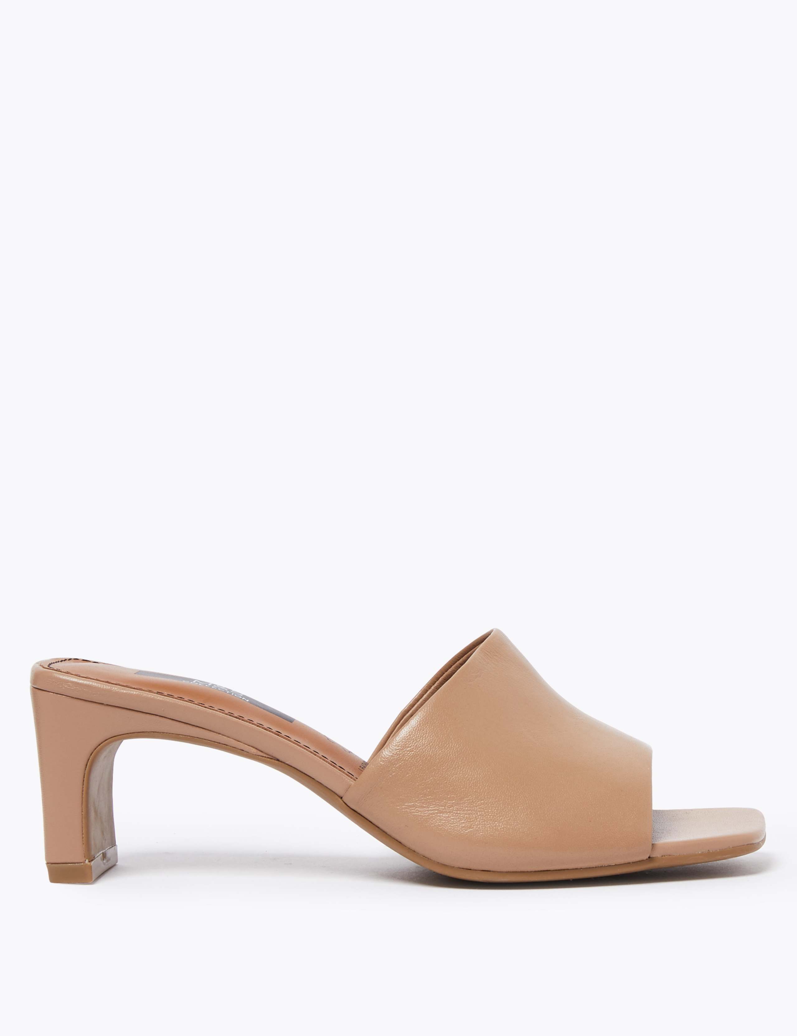 Leather Open Toe Mules 2 of 5
