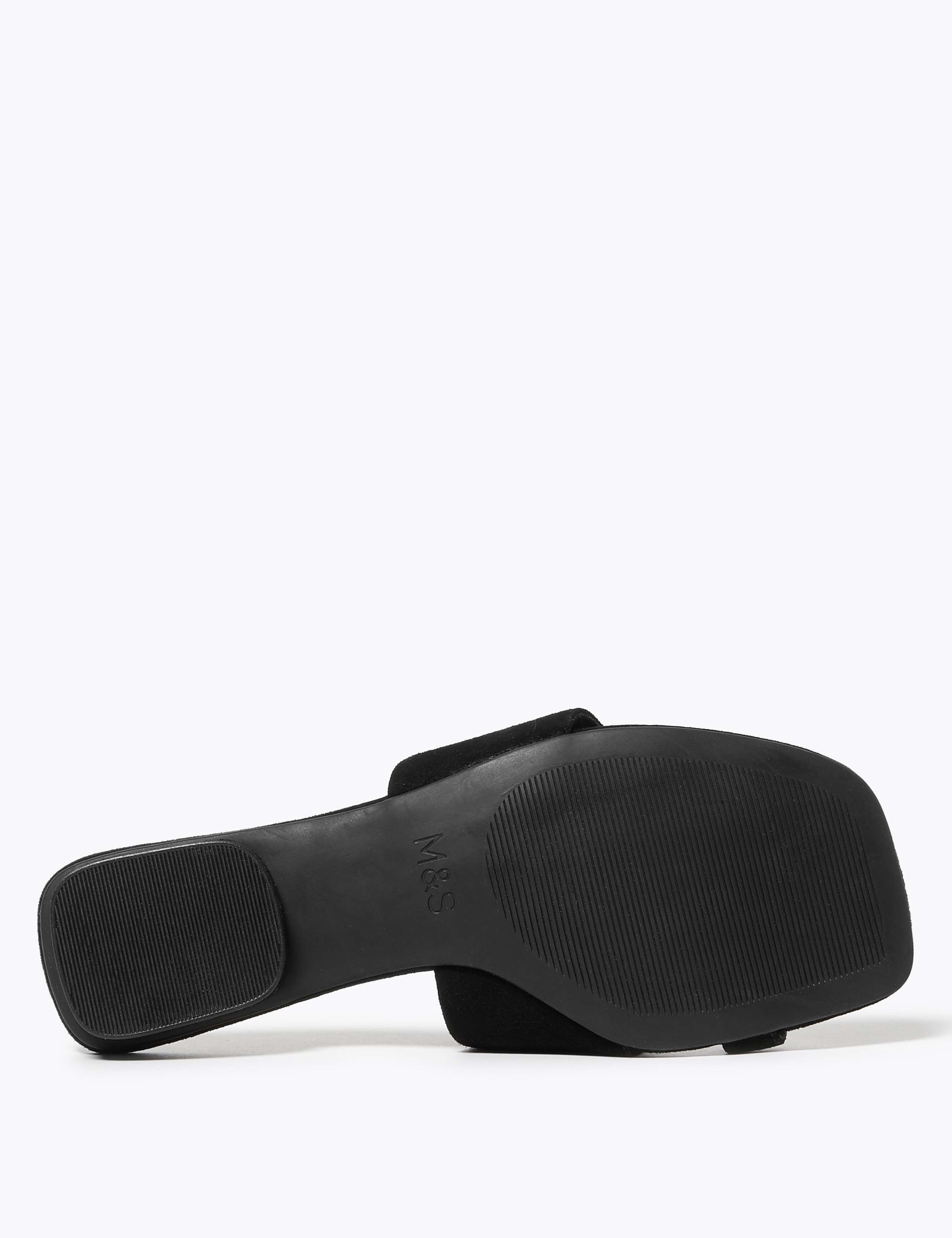 Suede Flat Toe Loop Mules 4 of 4