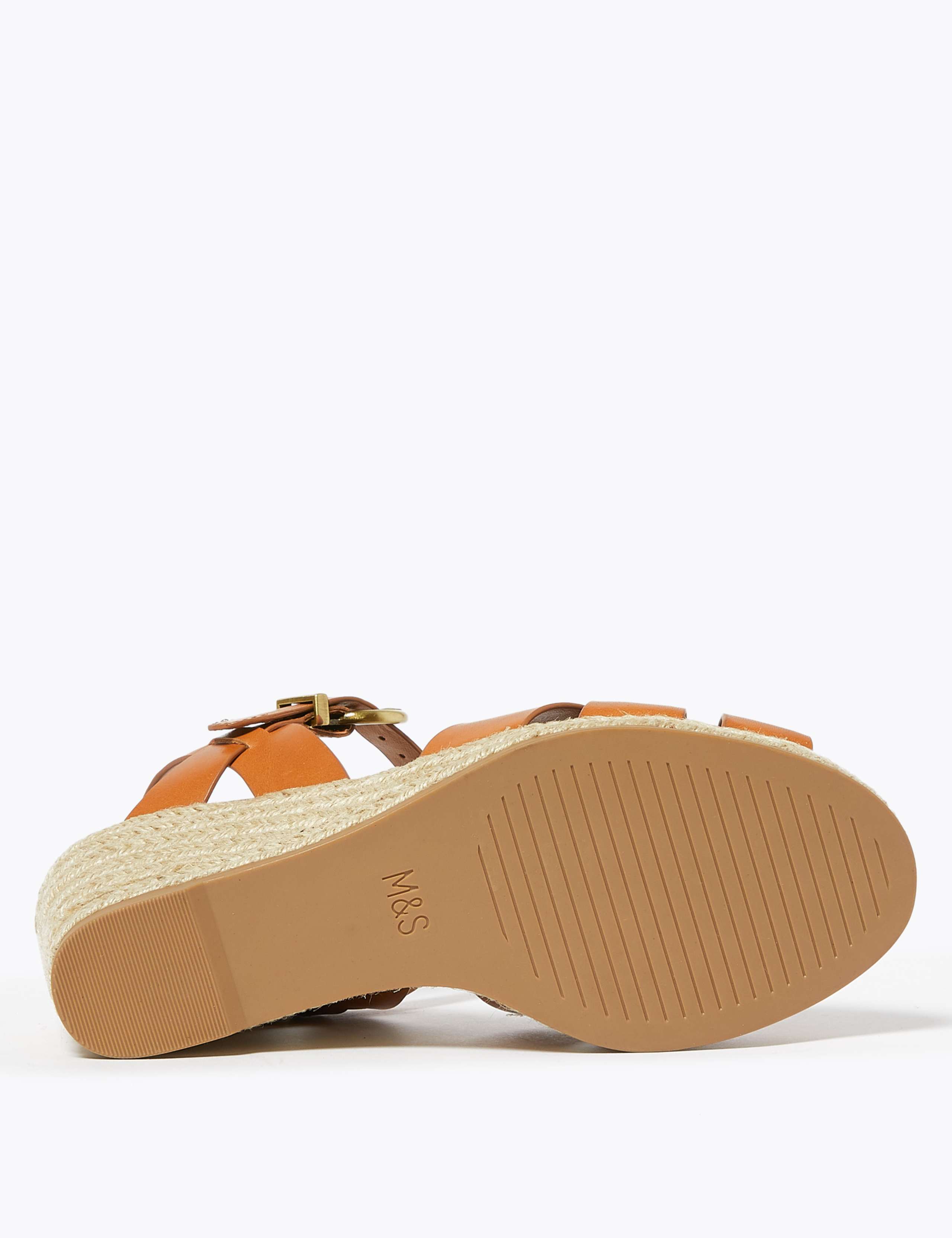 Leather Ankle Strap Wedge Espadrilles 4 of 4