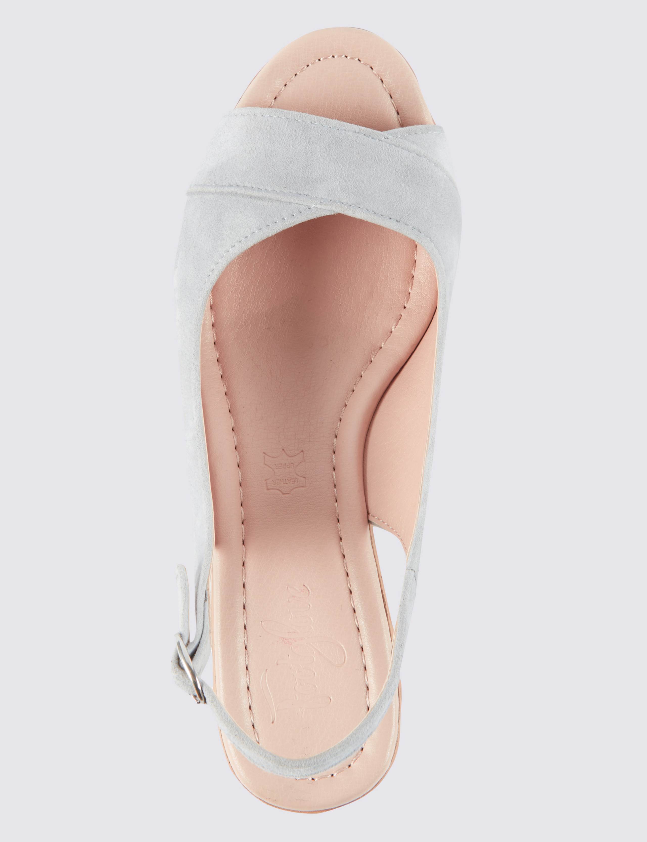 Suede Sling Wedge Sandals with Stain Away™ 4 of 5