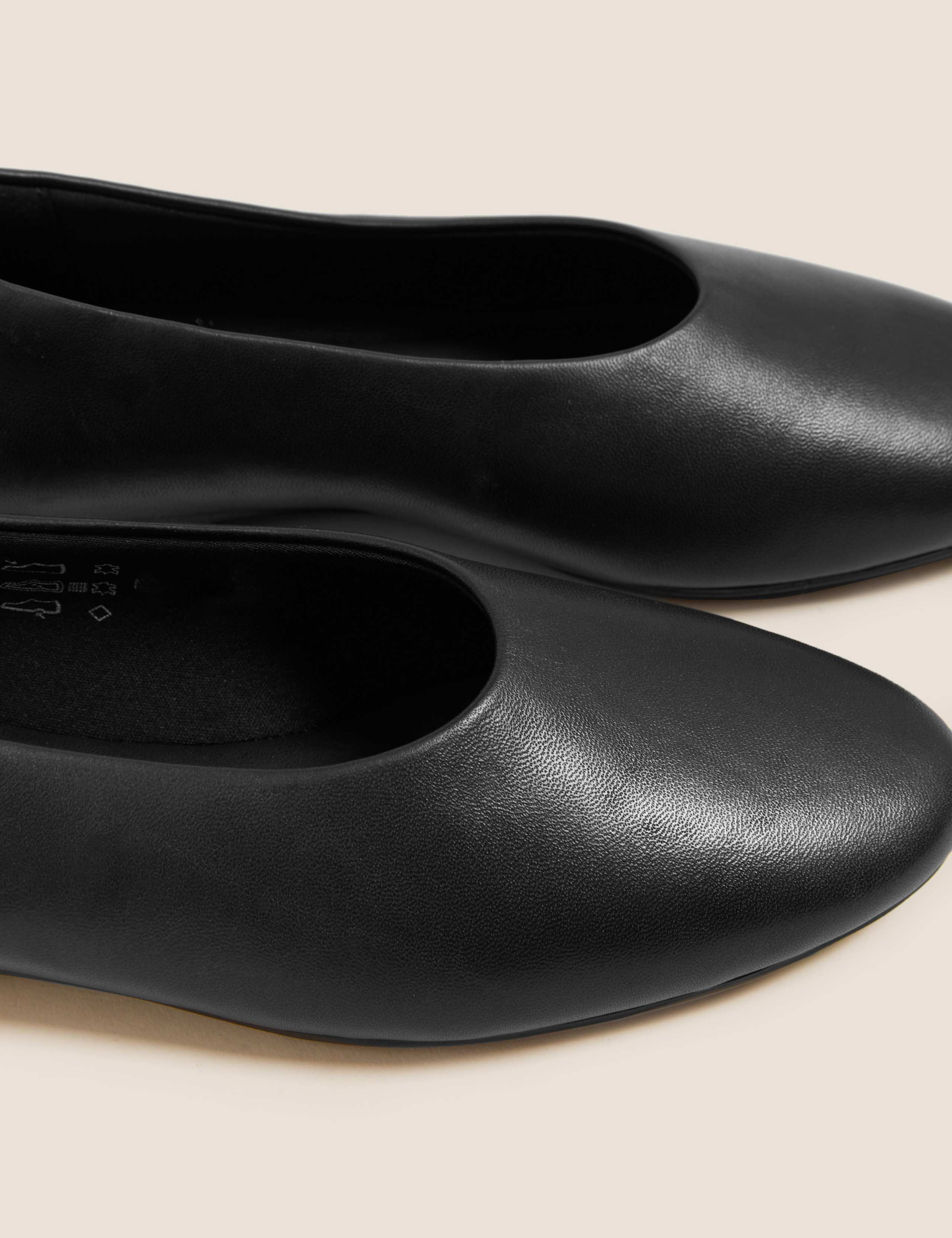 Leather Slip On Flat Ballet Pumps 5 of 6