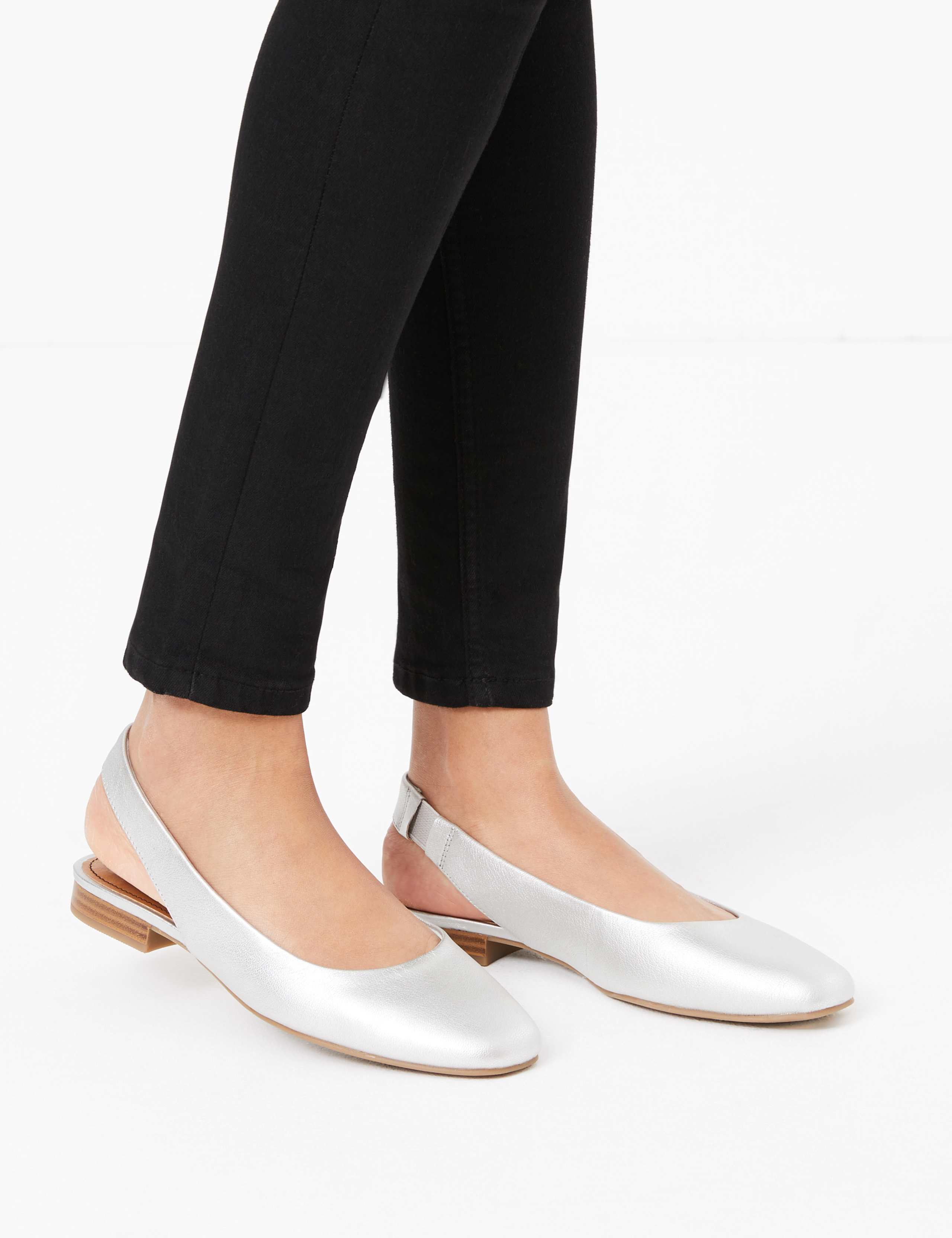 Leather Slingback Shoes 1 of 5