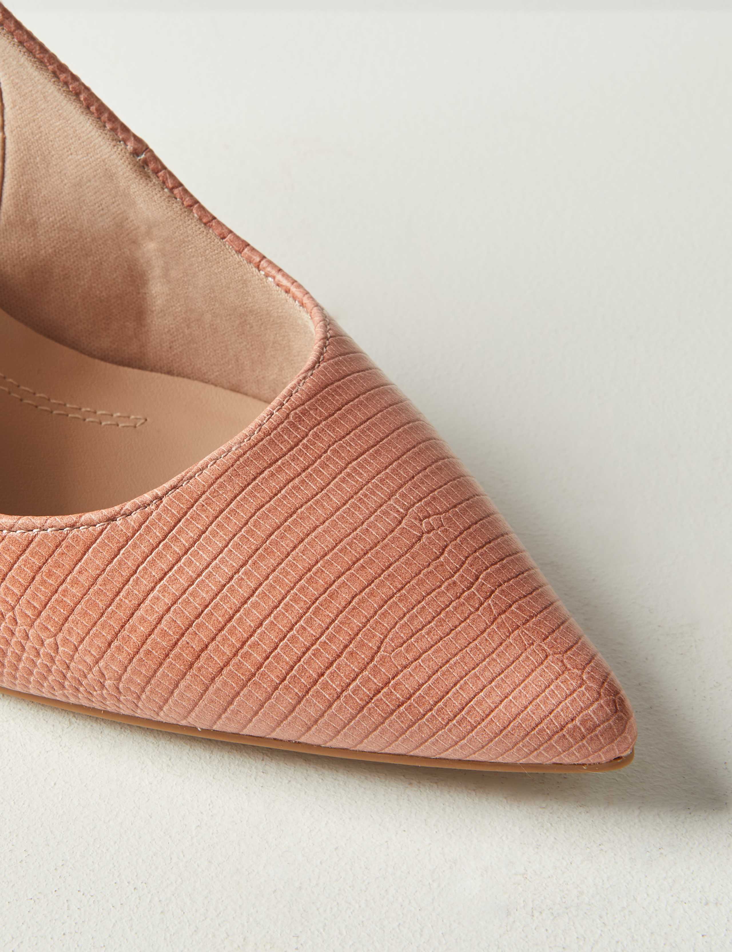 Leather Stiletto Heel Slingback Shoes 4 of 5