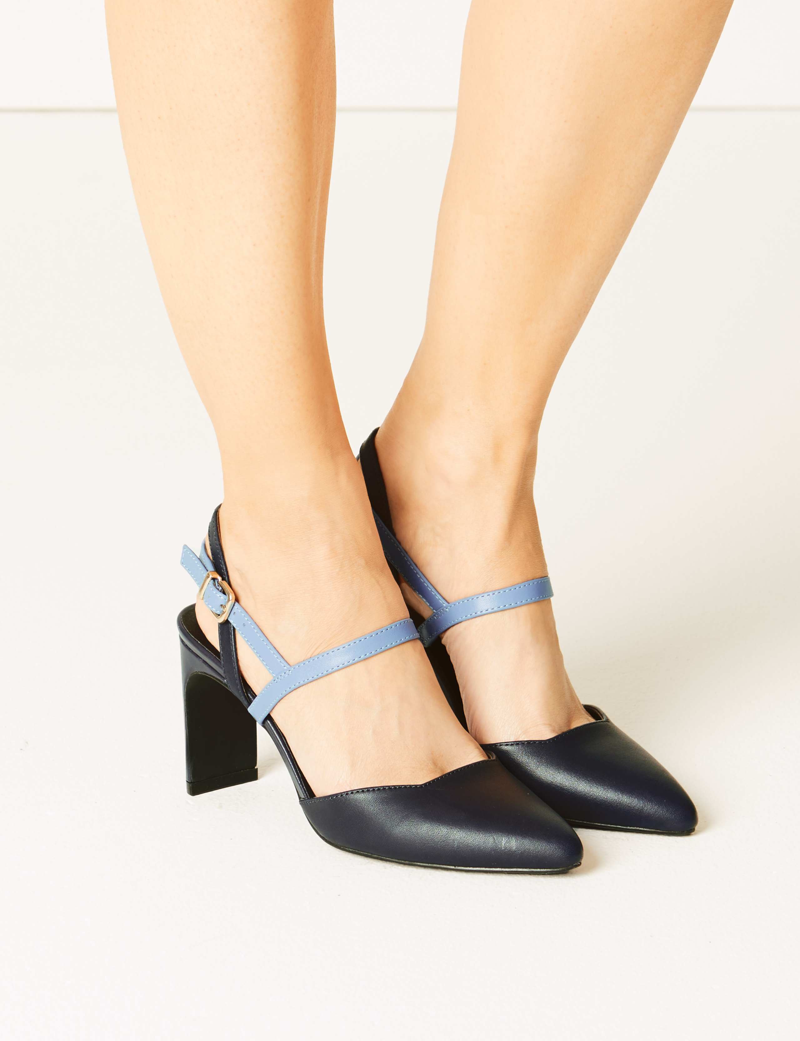 Leather Almond Toe Court Shoes 1 of 5