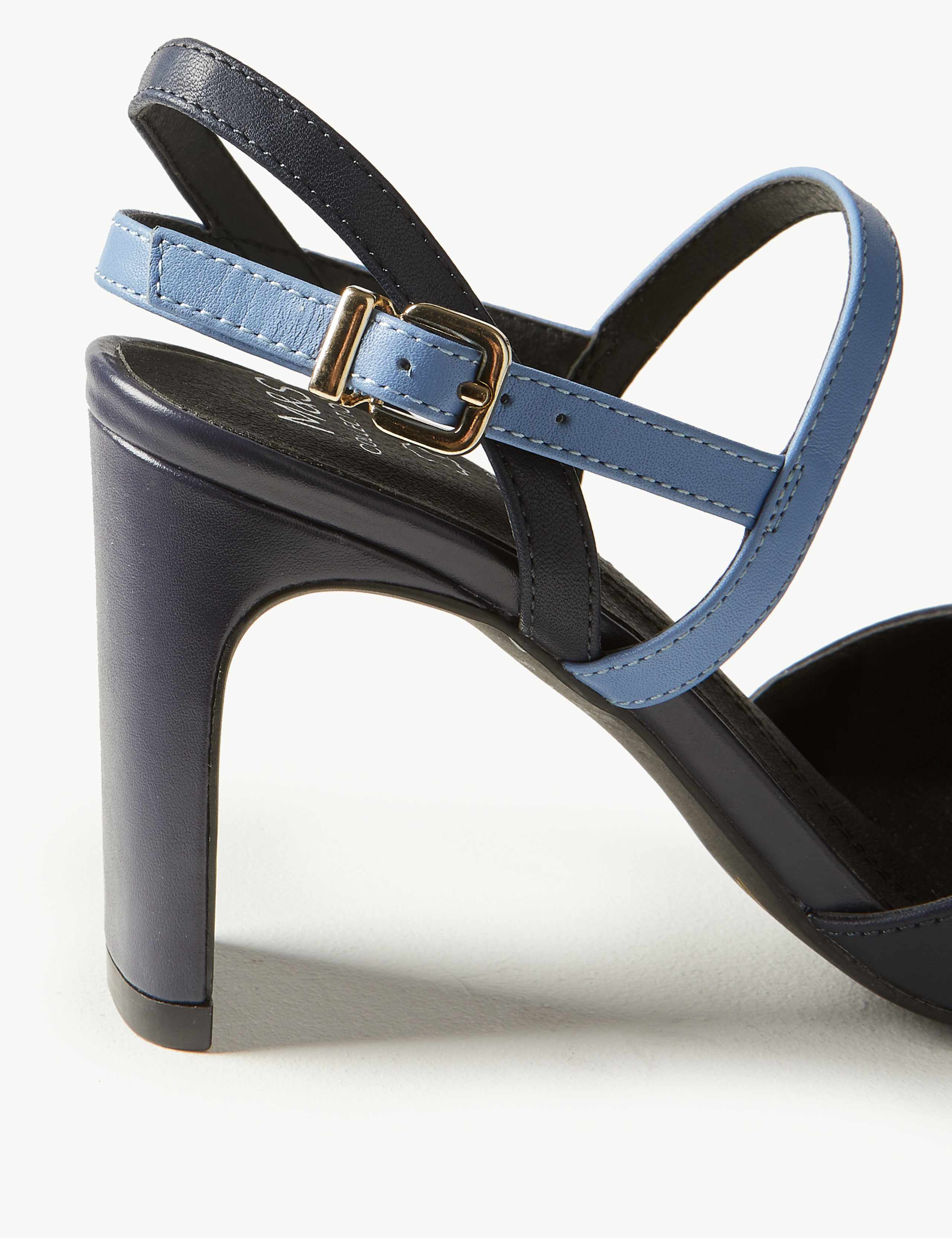 Leather Almond Toe Court Shoes 4 of 5