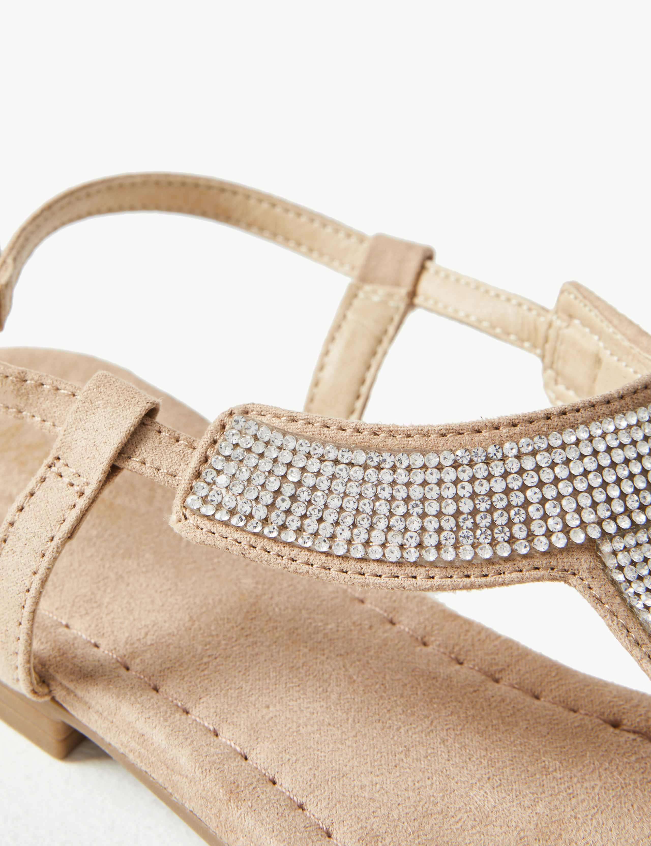 T-Bar Embellished Sandals 3 of 5