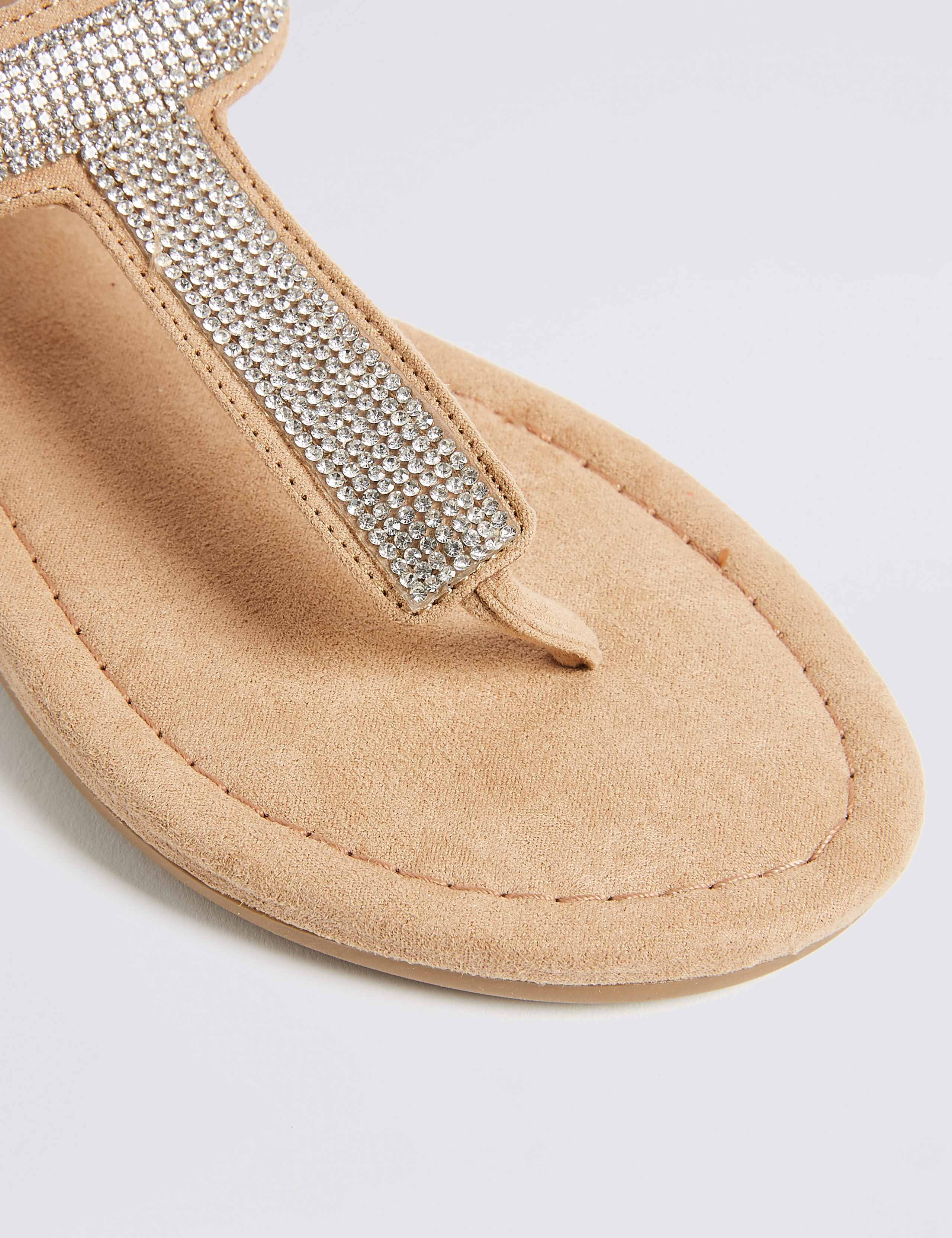 T-Bar Embellished Sandals 5 of 5