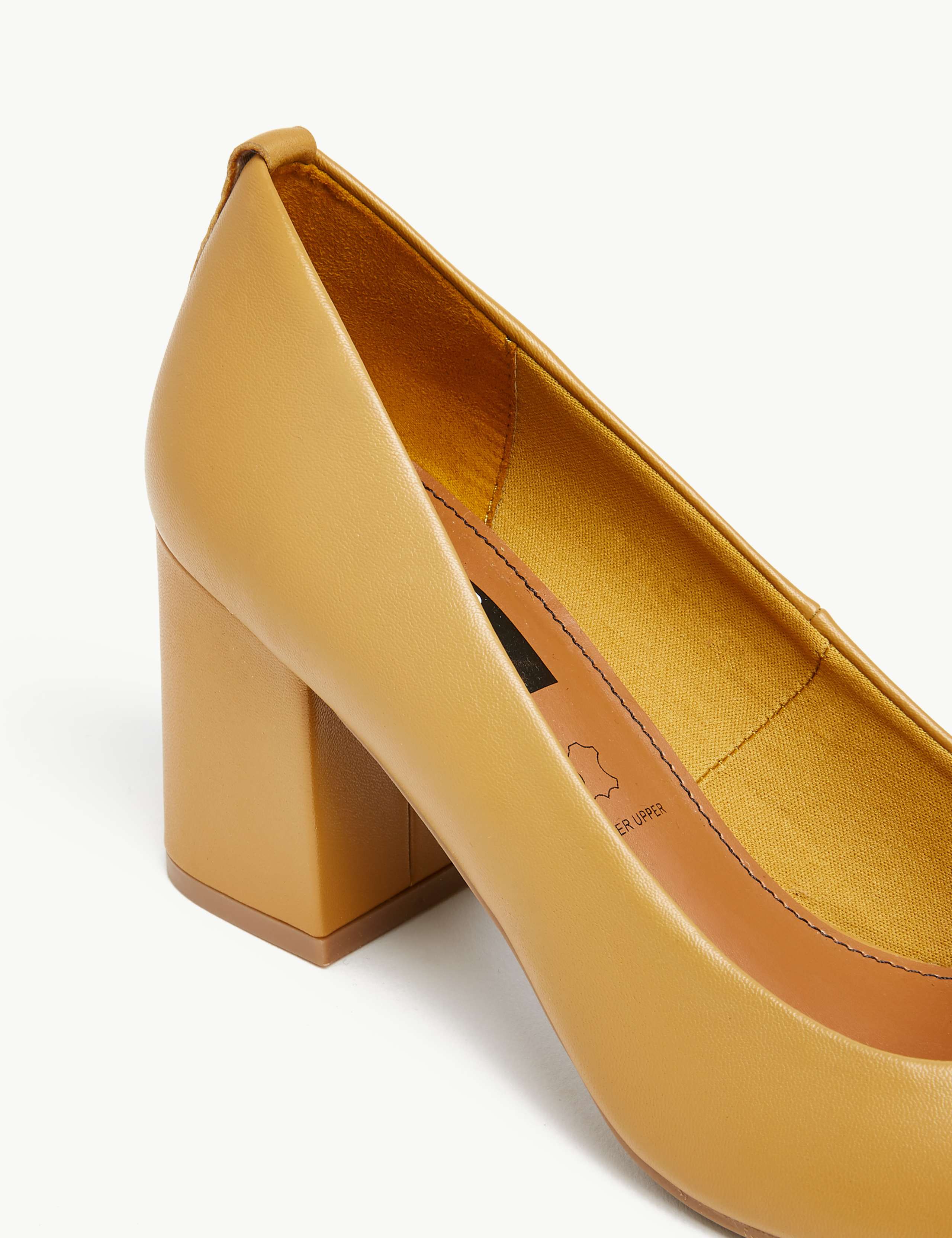 Leather Round Toe Court Shoes 4 of 5