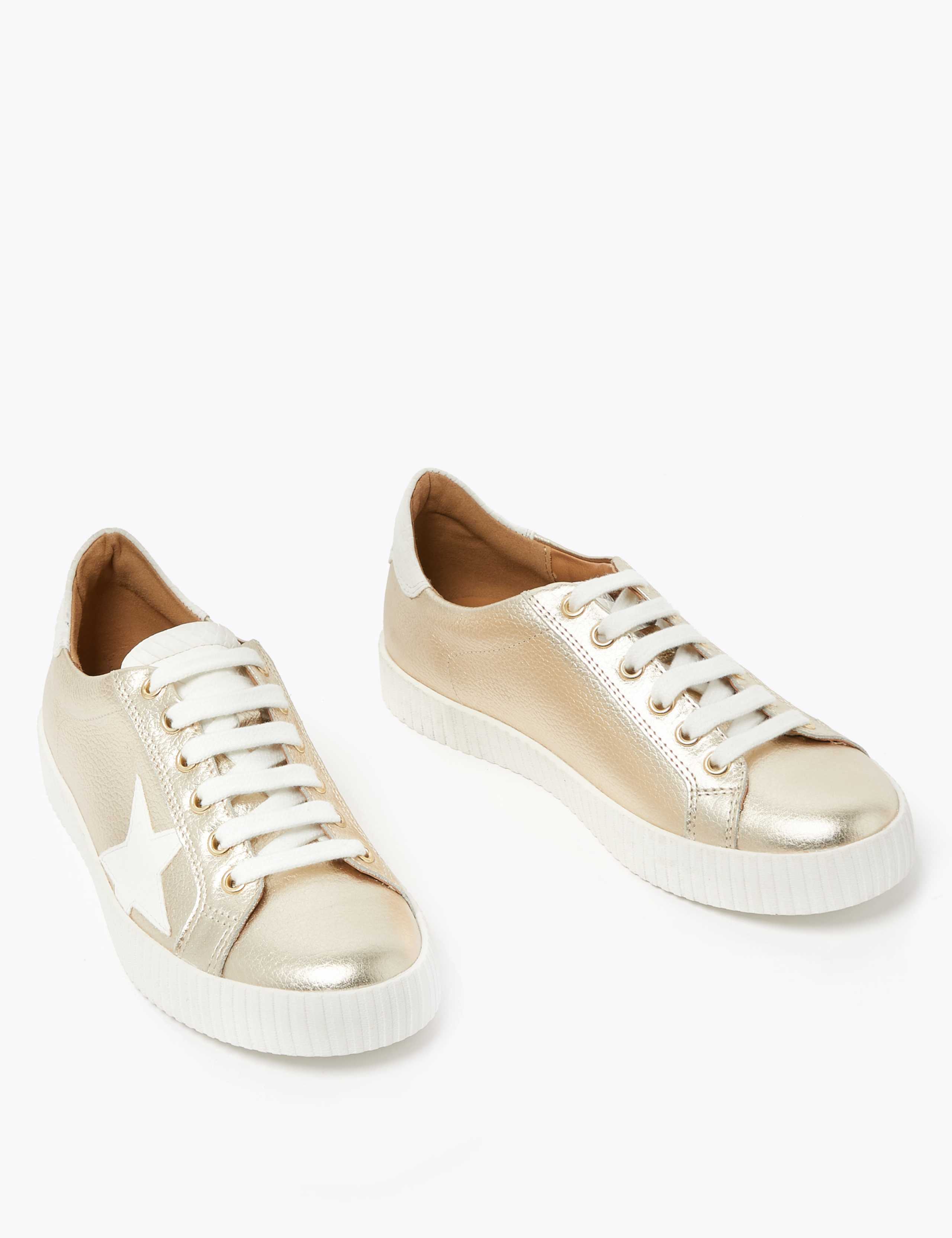 Leather Star Print Trainers 3 of 5