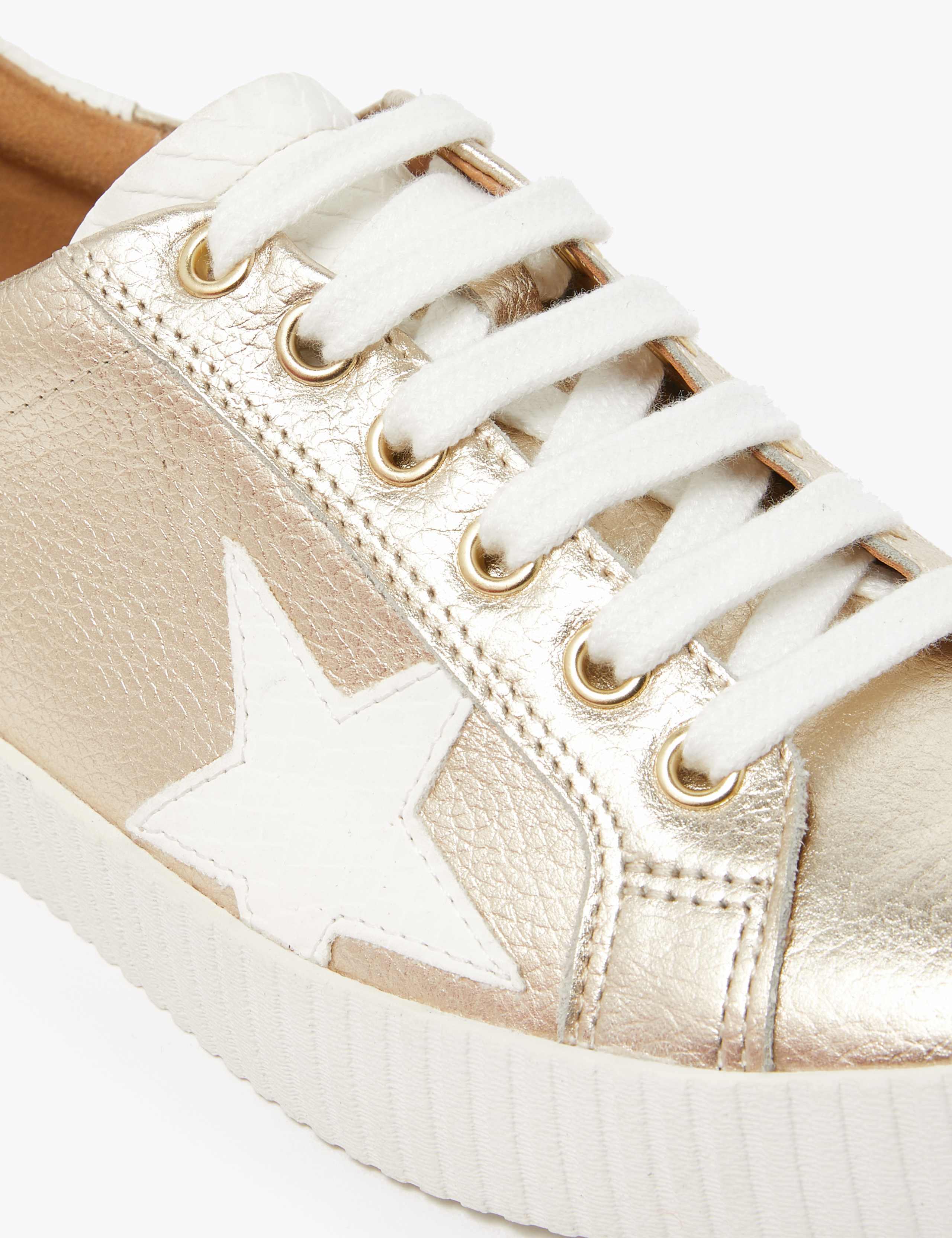 Leather Star Print Trainers 4 of 5
