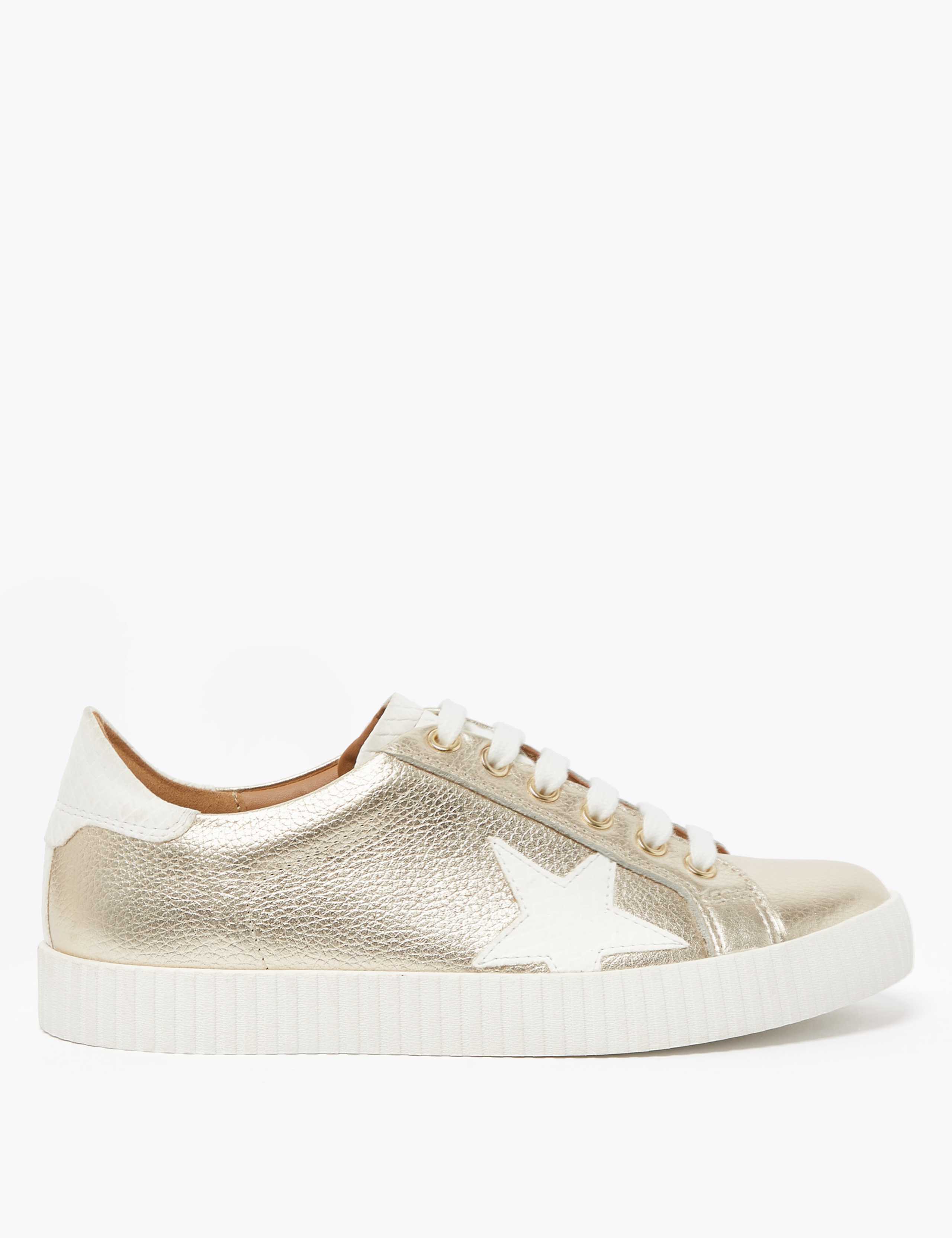 Leather Star Print Trainers 2 of 5