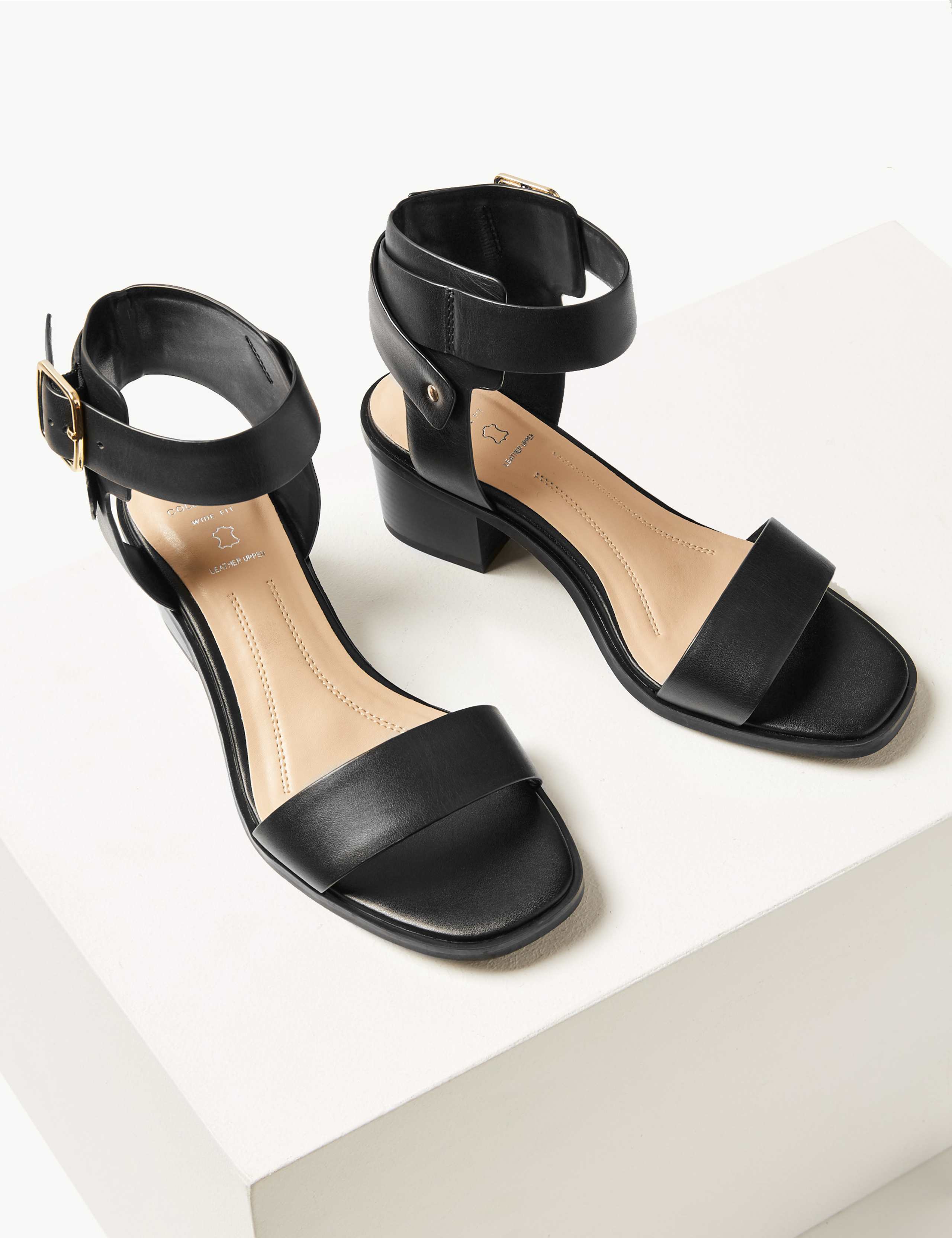 Wide Fit Leather Ankle Strap Sandals 3 of 5