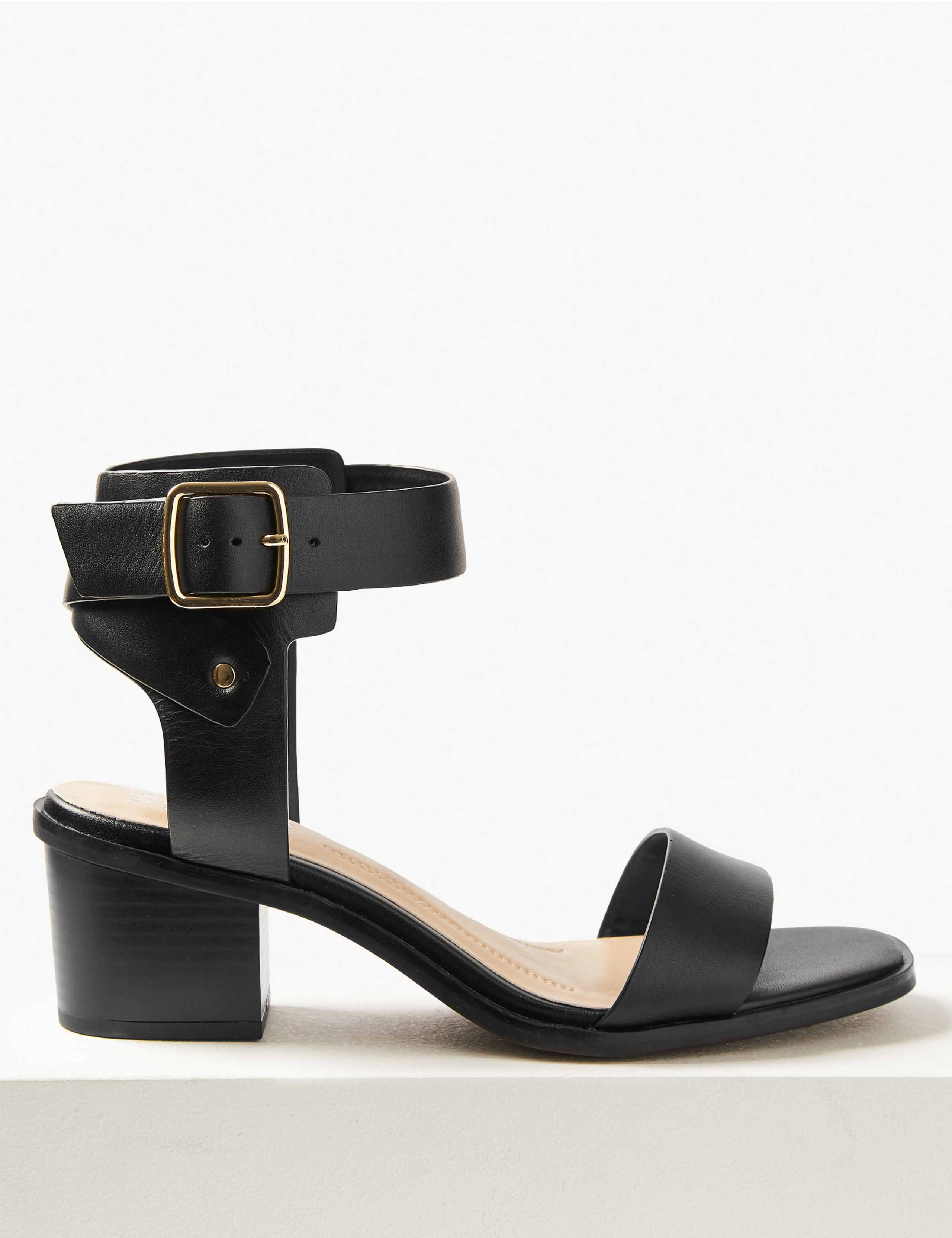 Wide Fit Leather Ankle Strap Sandals 2 of 5