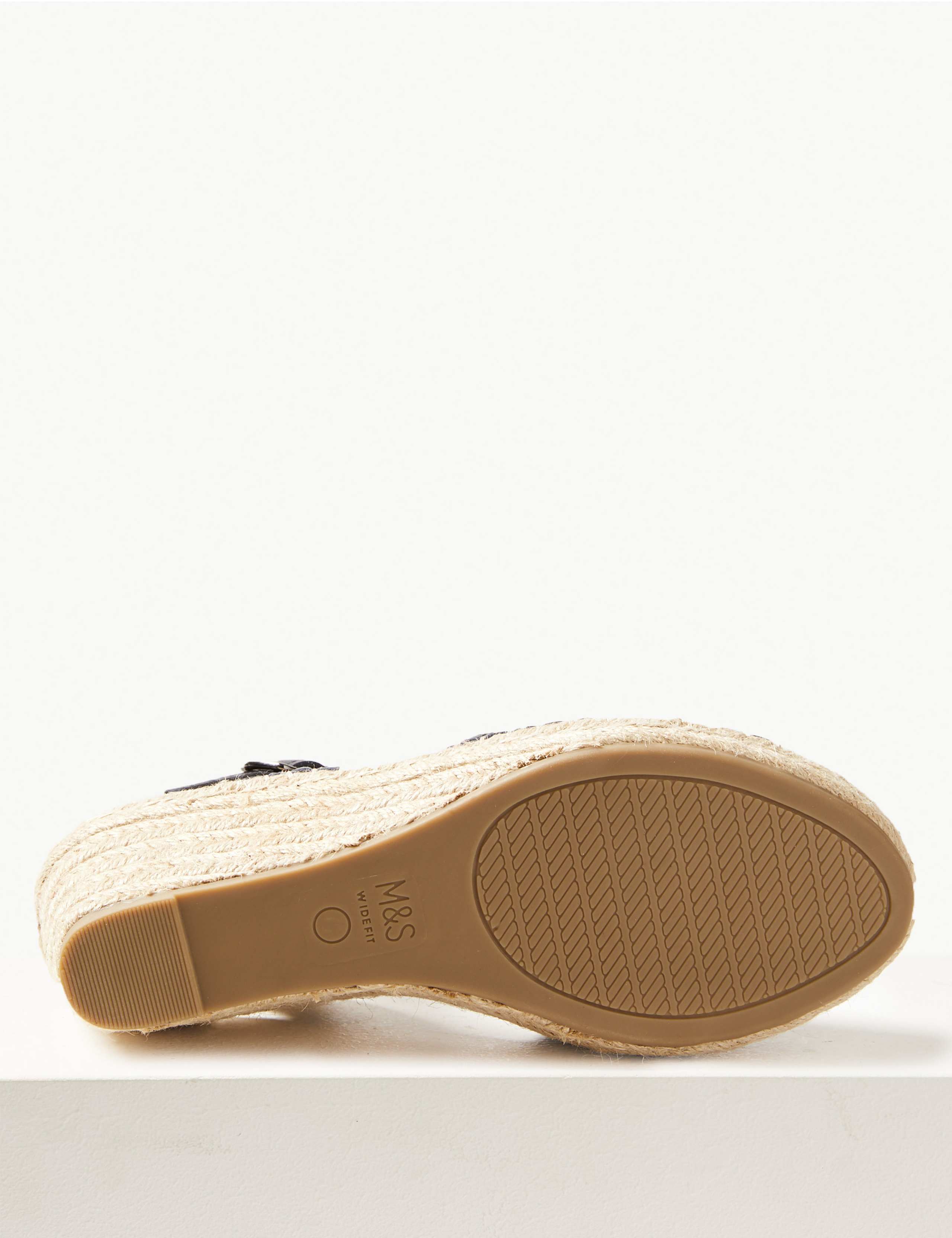 Wide Fit Leather Wedge Heel Espadrilles 5 of 5
