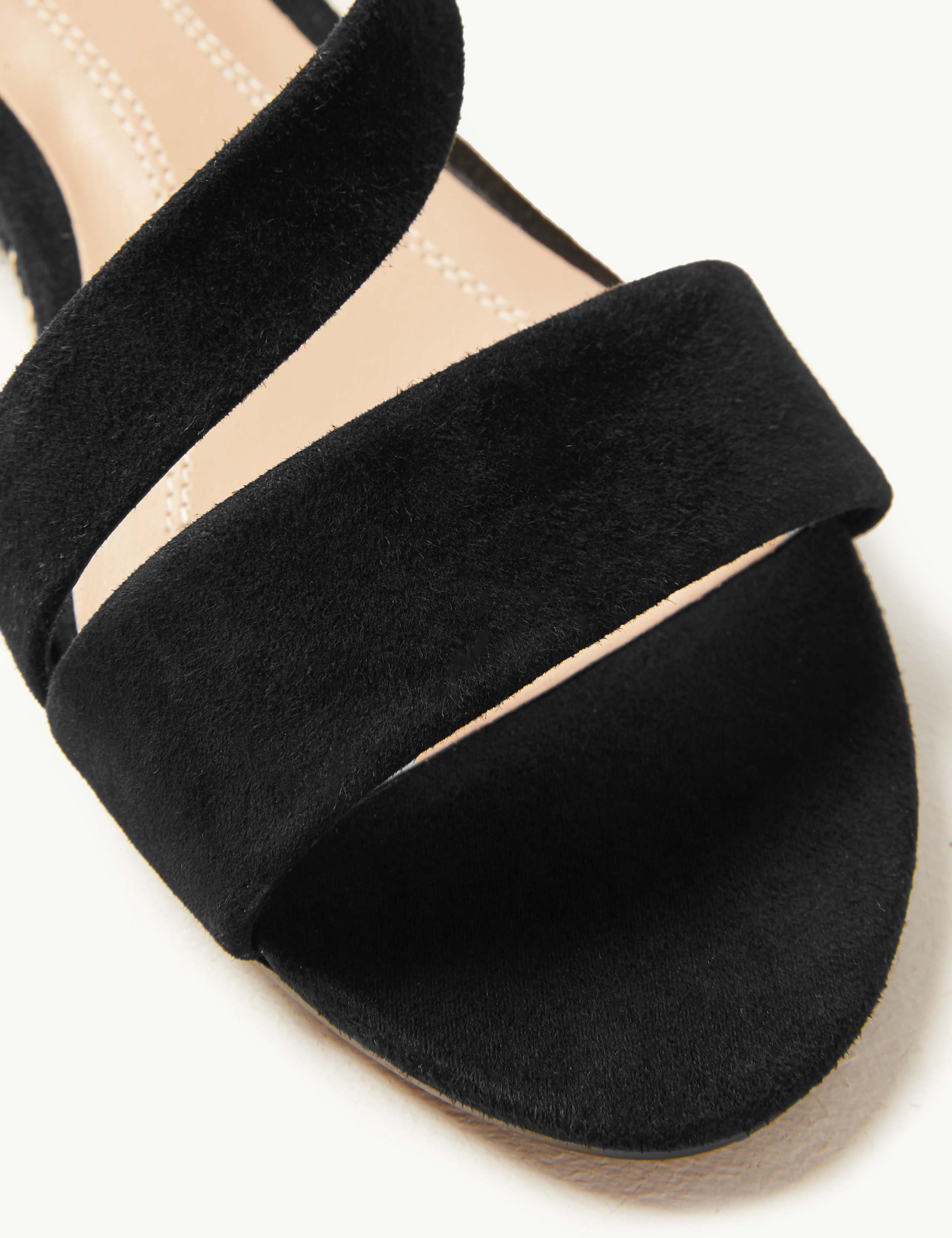 Wide Fit Suede Cross Over Strap Sandals 3 of 4
