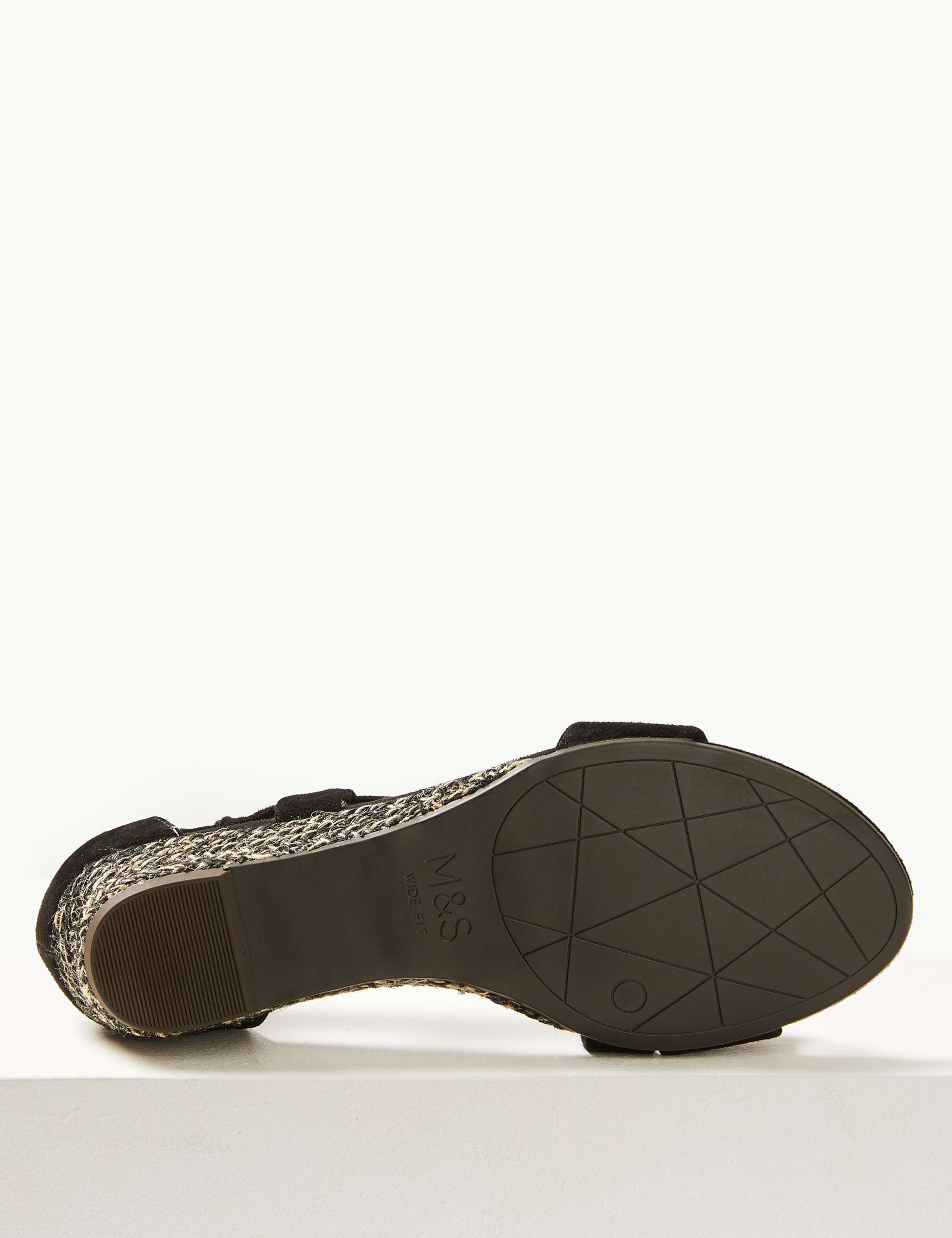 Wide Fit Suede Cross Over Strap Sandals 4 of 4