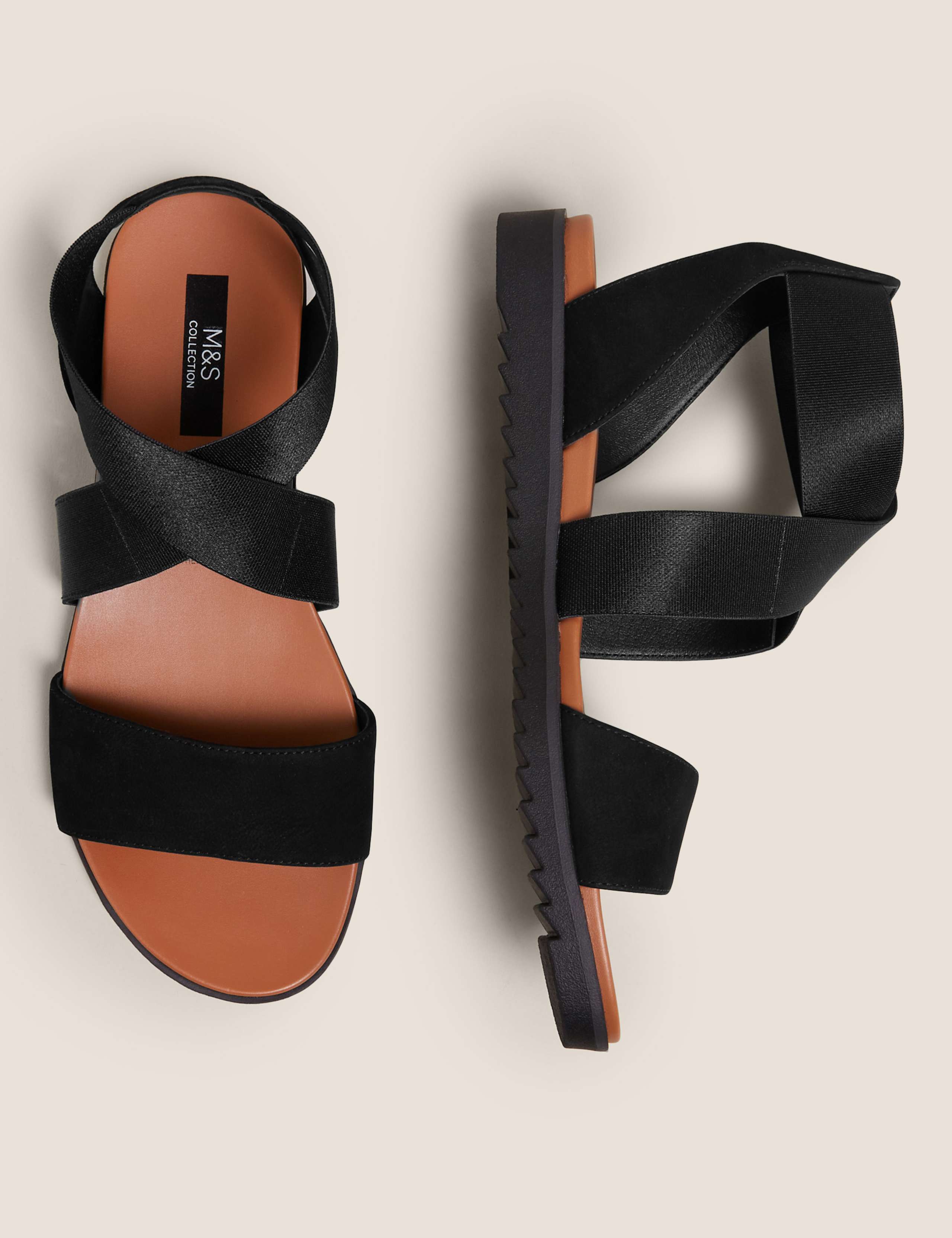 Wide Fit Leather Ankle Strap Flat Sandals 3 of 5