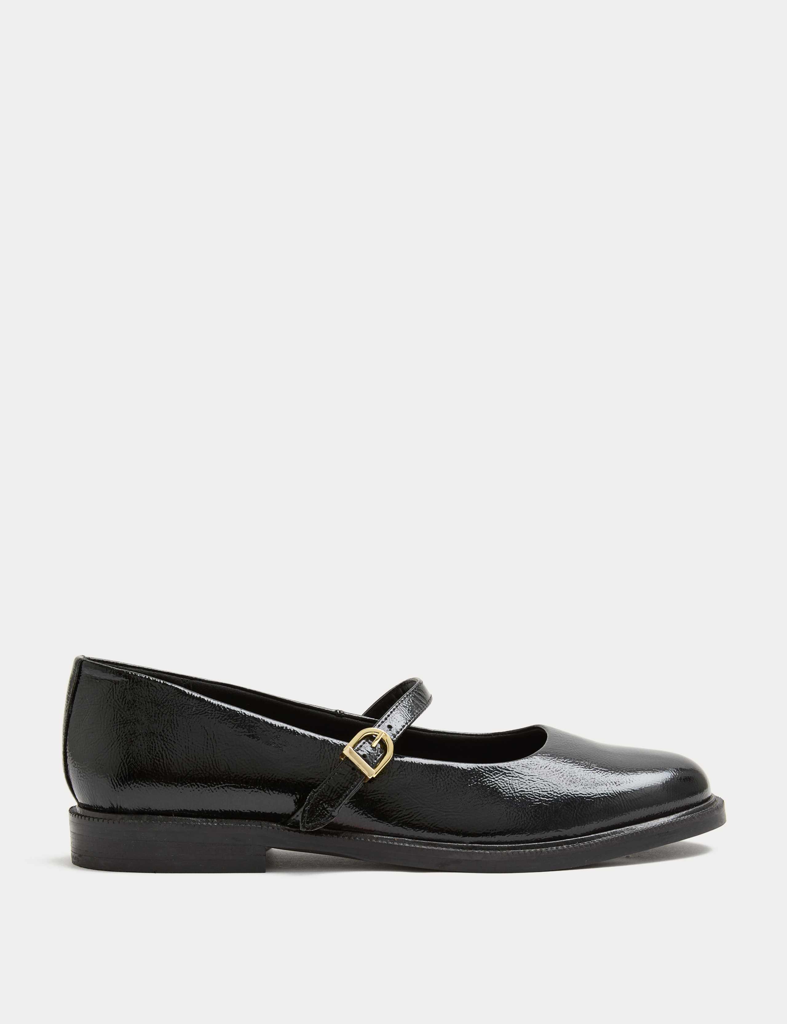 Leather Patent Flat Mary Jane Ballet Pump 2 of 3